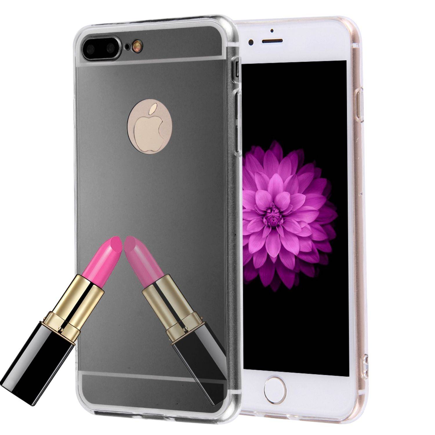 Apple iPhone 8 Plus Handyhülle Backcover Schwarz