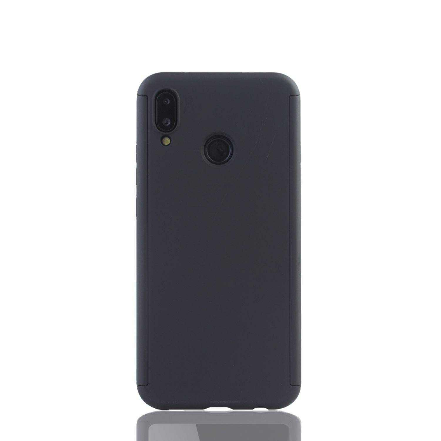Huawei P20 Lite Handyhülle 360 Grad Schutz Full Cover Schwarz