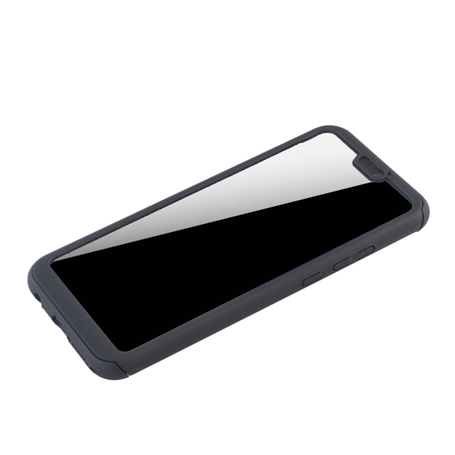 Huawei P20 Lite Handyhülle 360 Grad Schutz Full Cover Schwarz
