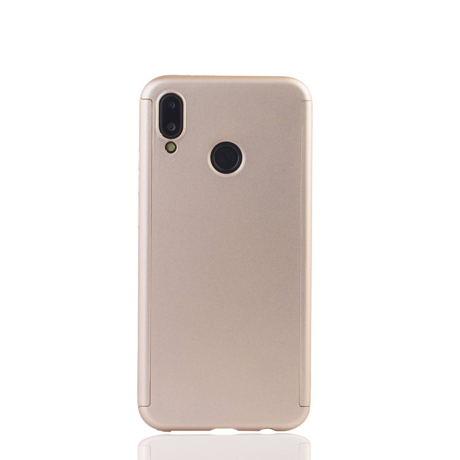 Huawei P20 Lite Handyhülle 360 Grad Schutz Full Cover Gold