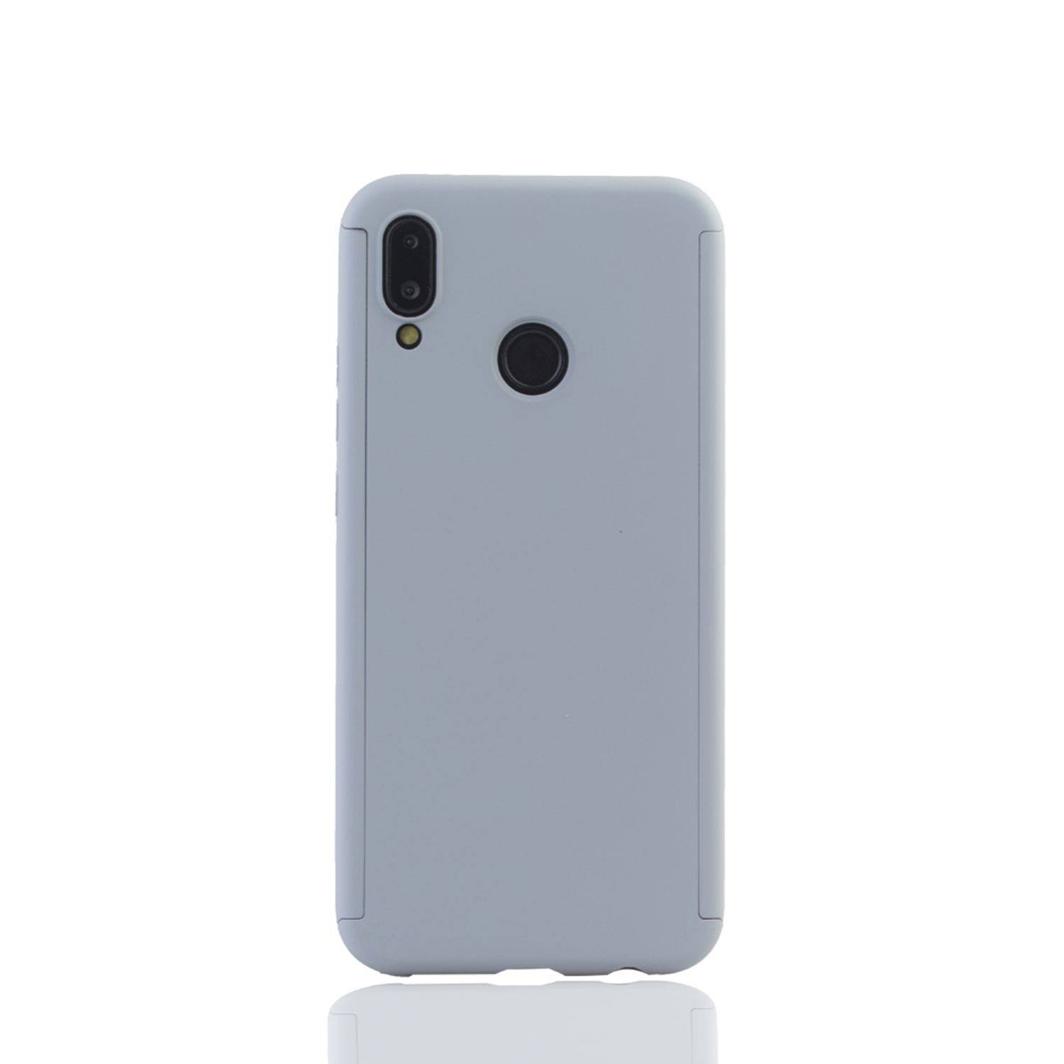 Huawei P20 Lite Handyhülle 360 Grad Schutz Full Cover Grau