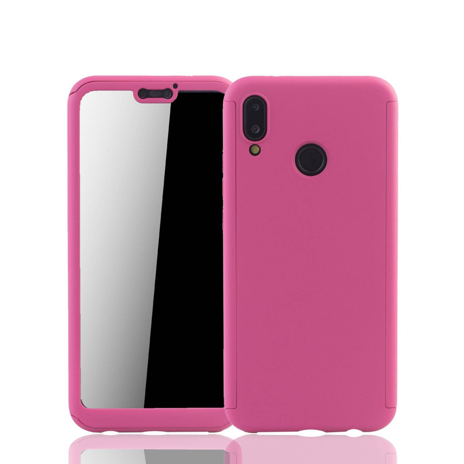Huawei P20 Lite Handyhülle 360 Grad Schutz Full Cover Rosa