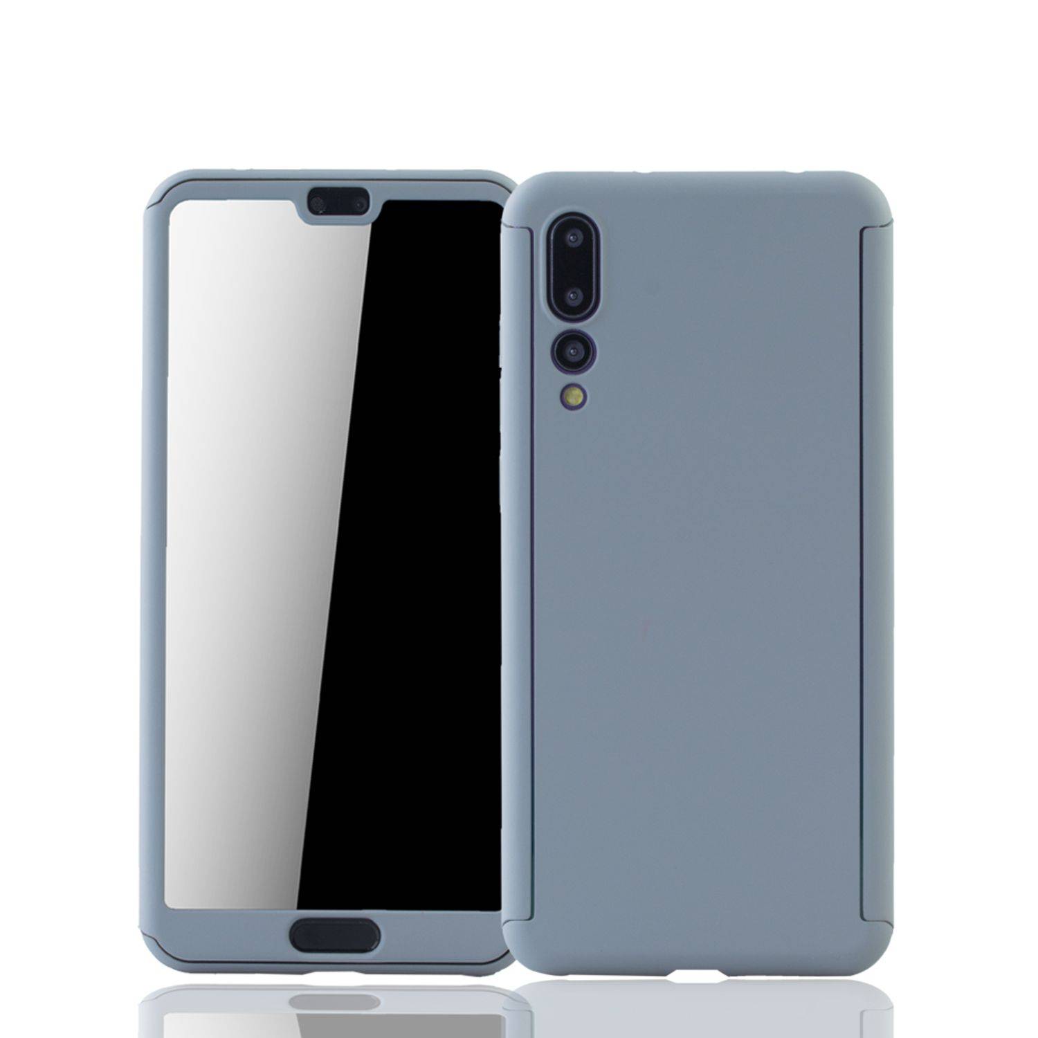 Huawei P20 Pro Handyhülle 360 Grad Schutz Full Cover Grau