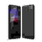 Nokia 3.1 Handyhülle Carbon Optik Backcover Schwarz