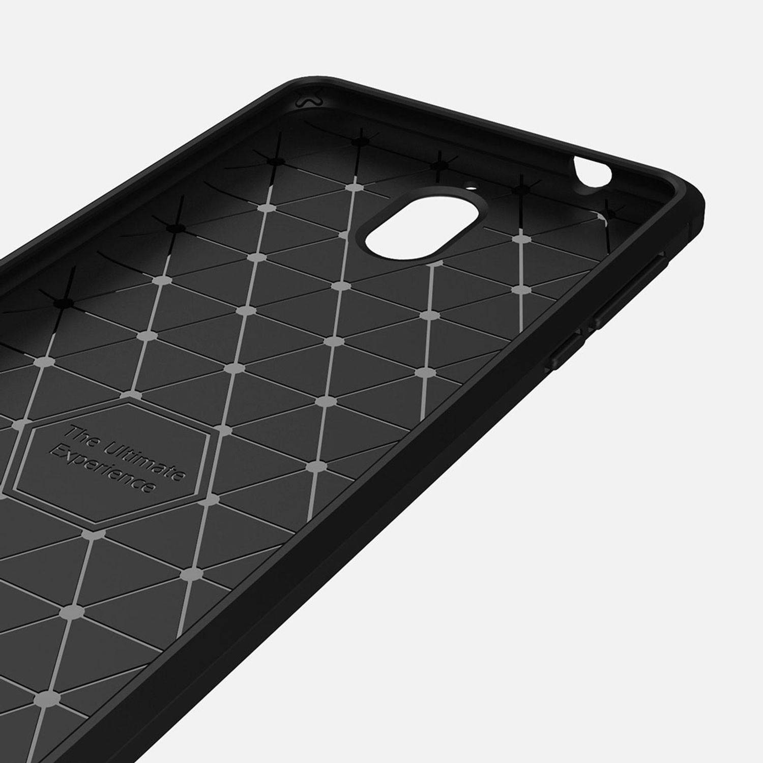Nokia 3.1 Handyhülle Carbon Optik Backcover Blau