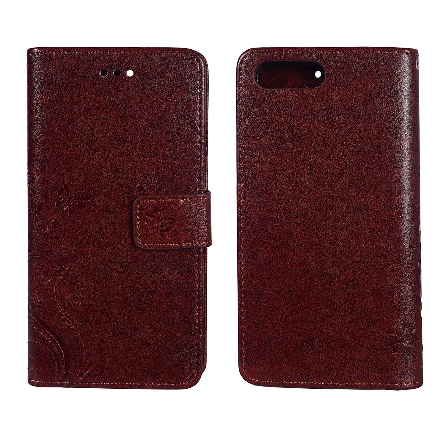 Apple iPhone 7 Plus Handyhülle Bookcover Braun
