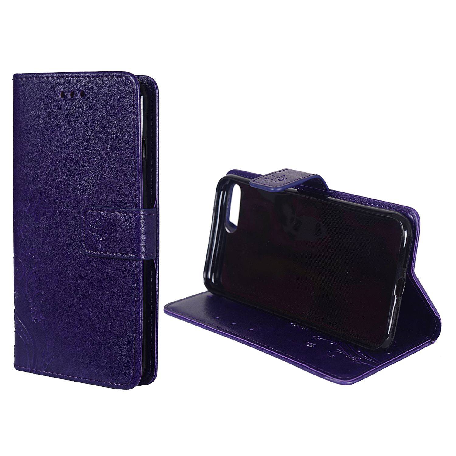 Apple iPhone 7 Plus Handyhülle Bookcover Violett