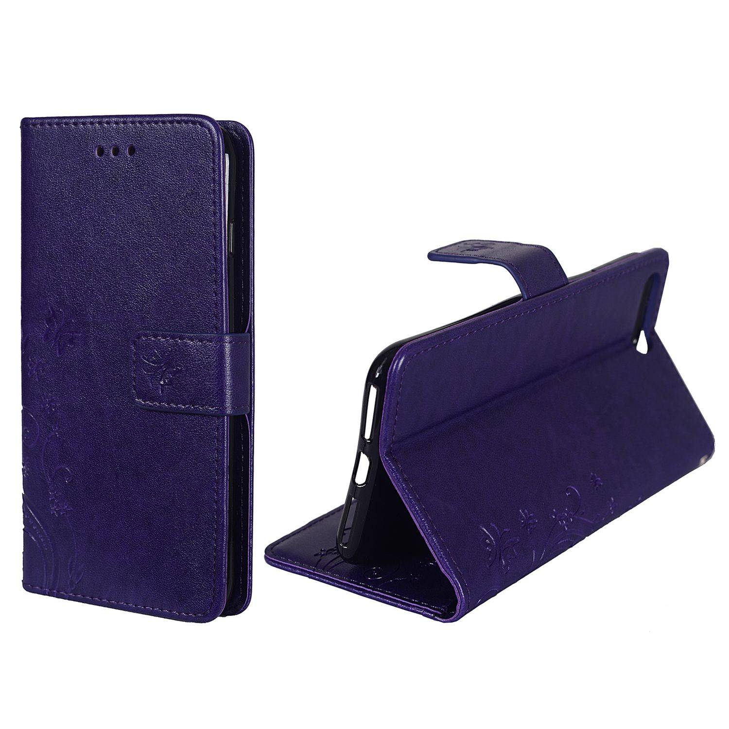 Apple iPhone 7 Plus Handyhülle Bookcover Violett