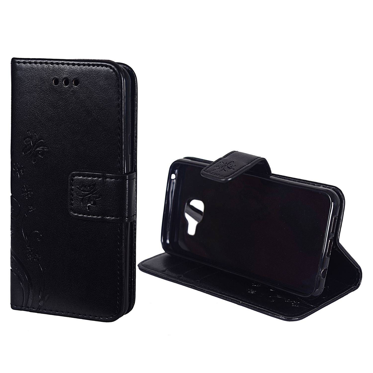 Samsung Galaxy A3 (2016) Handyhülle Bookcover Schwarz
