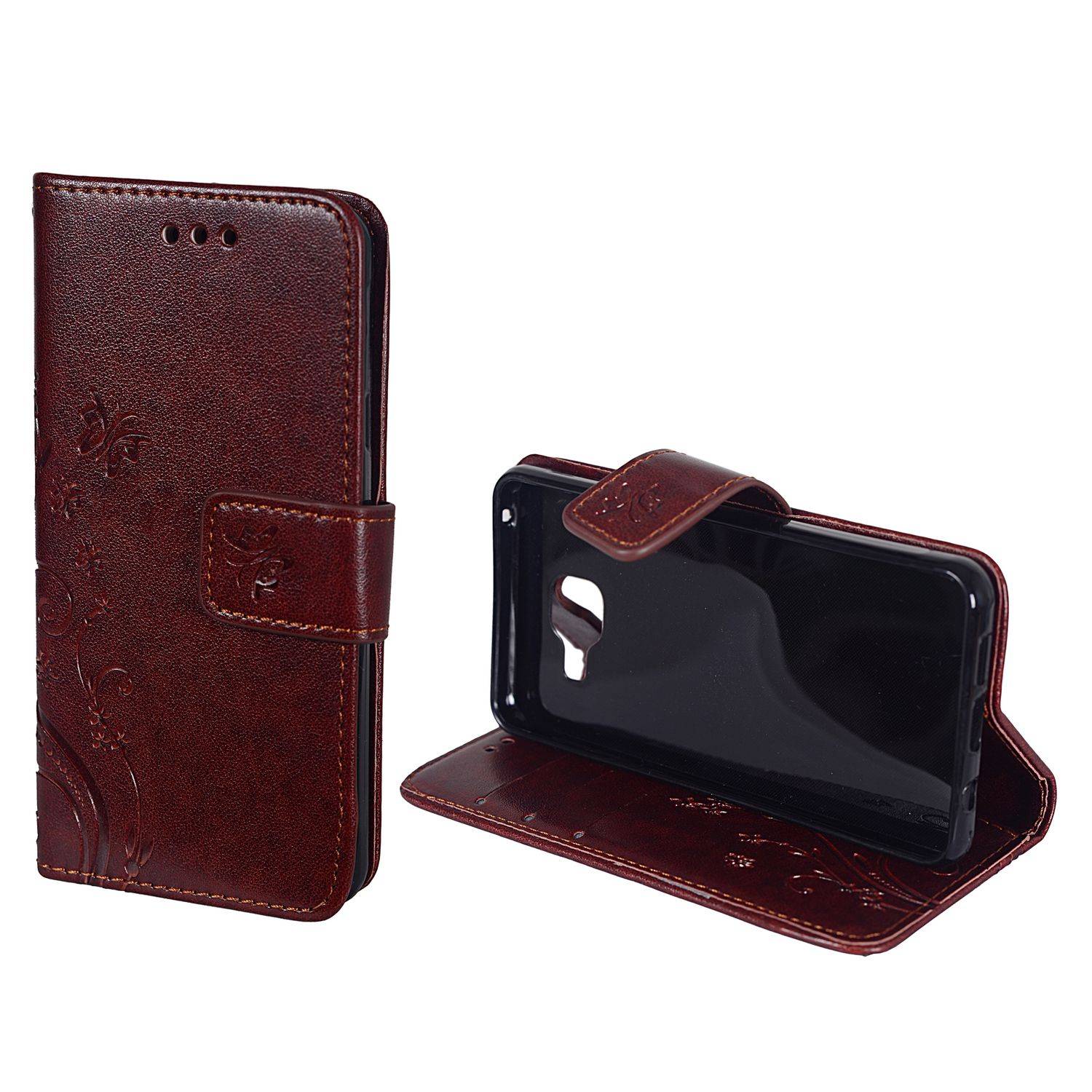 Samsung Galaxy A3 (2016) Handyhülle Bookcover Braun