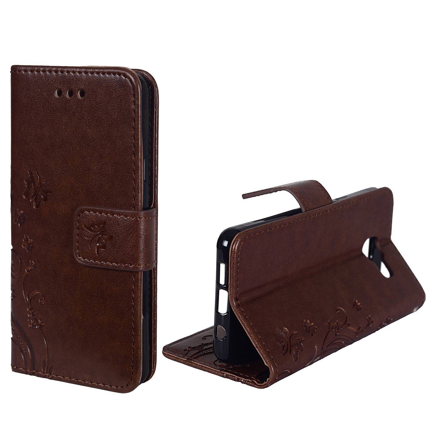Samsung Galaxy A3 (2016) Handyhülle Bookcover Braun