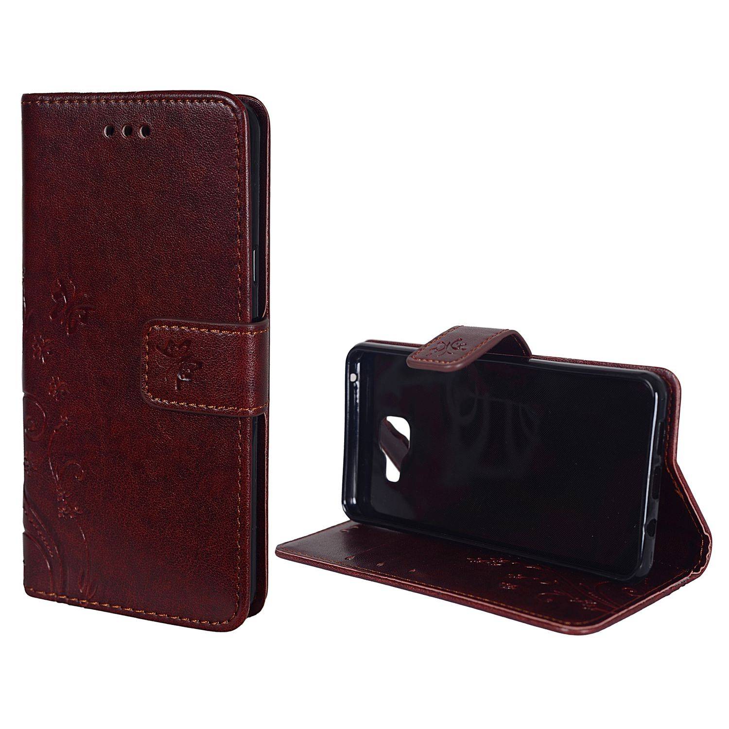 Samsung Galaxy A5 (2016) Handyhülle Bookcover Braun
