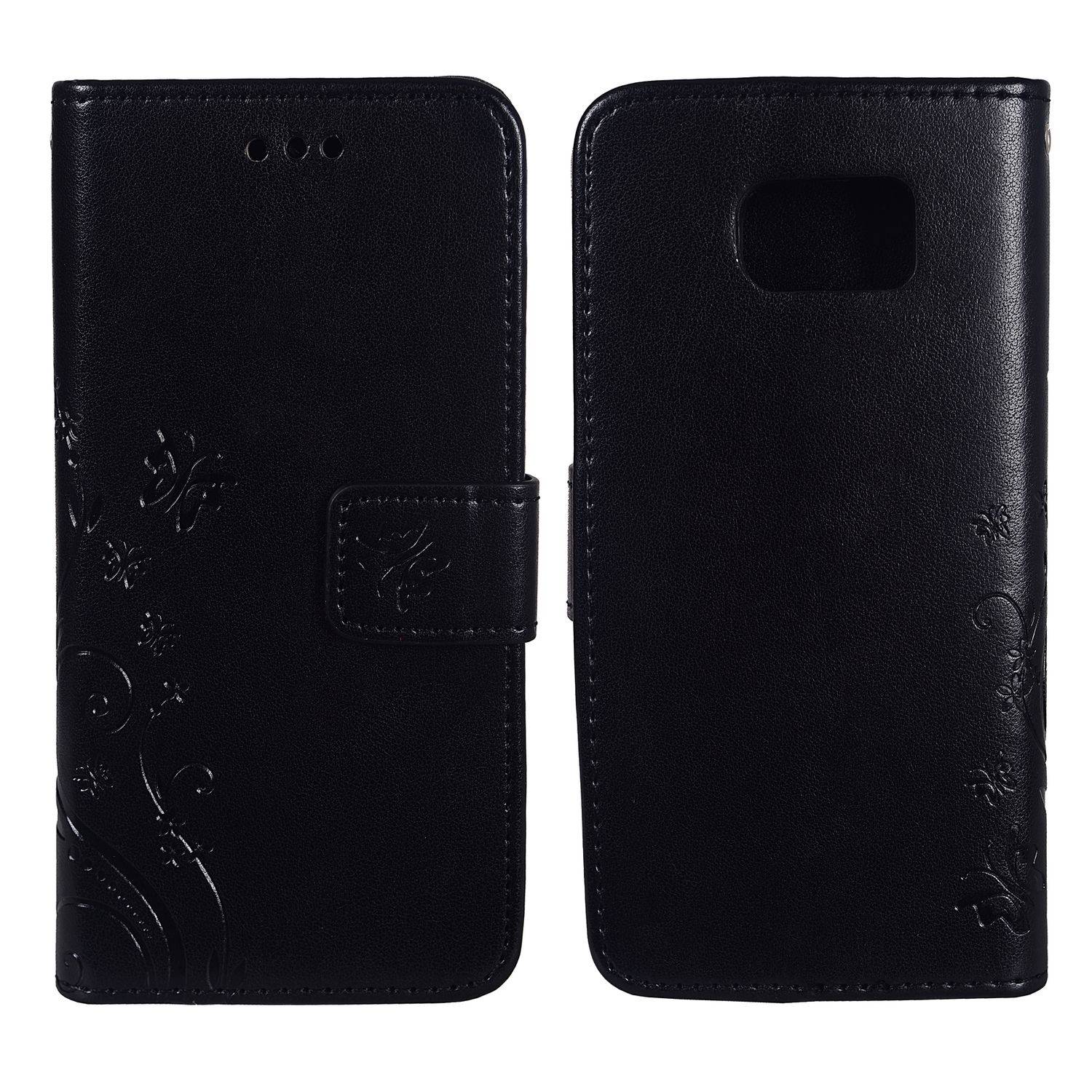 Samsung Galaxy S6 Edge Handyhülle Bookcover Schwarz
