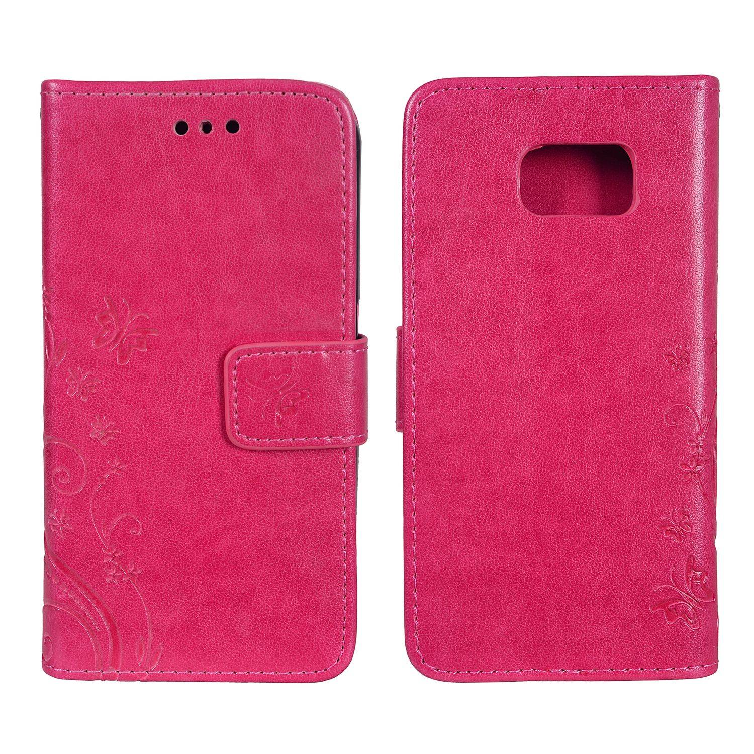 Samsung Galaxy S6 Edge Handyhülle Bookcover Rosa