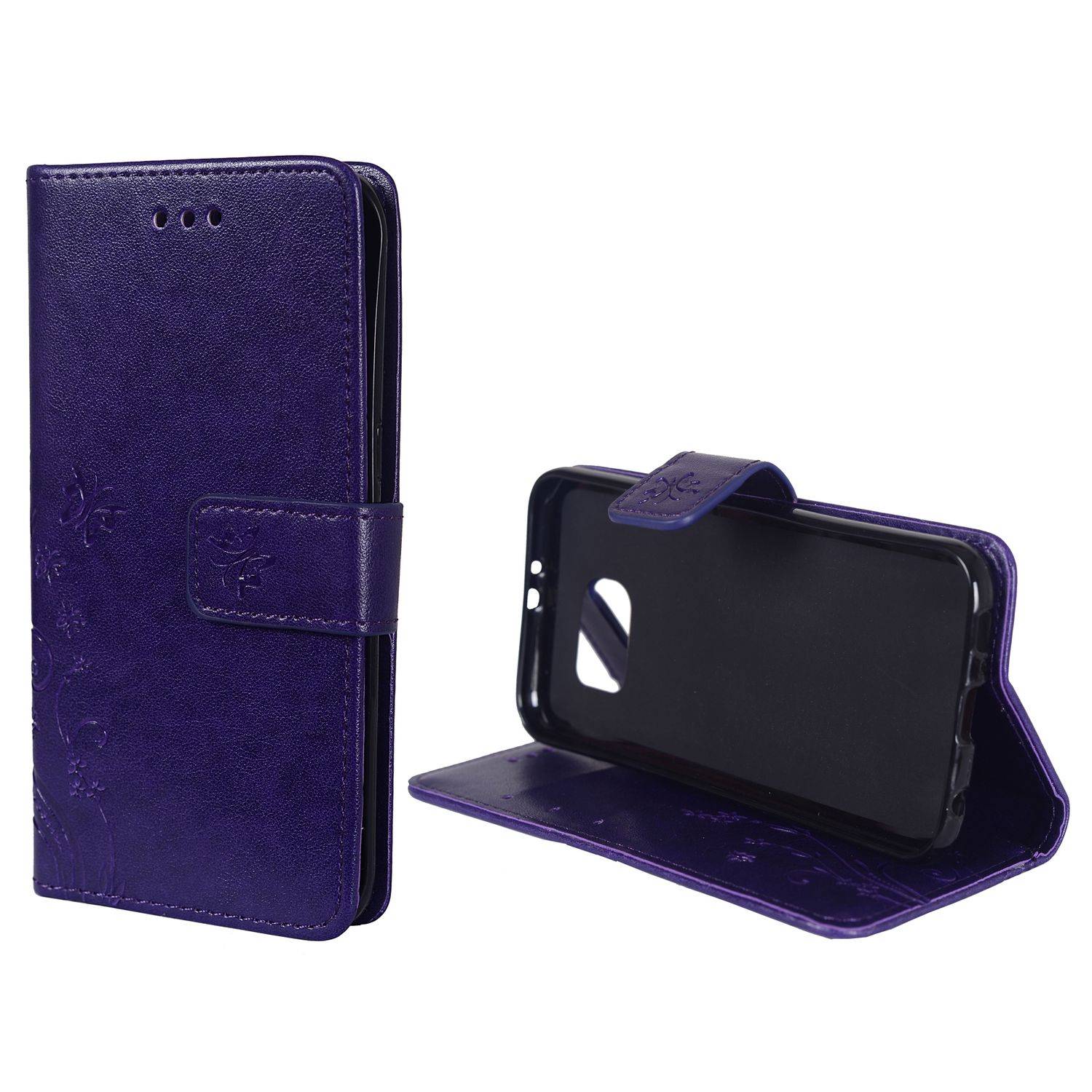 Samsung Galaxy S6 Edge Handyhülle Bookcover Violett
