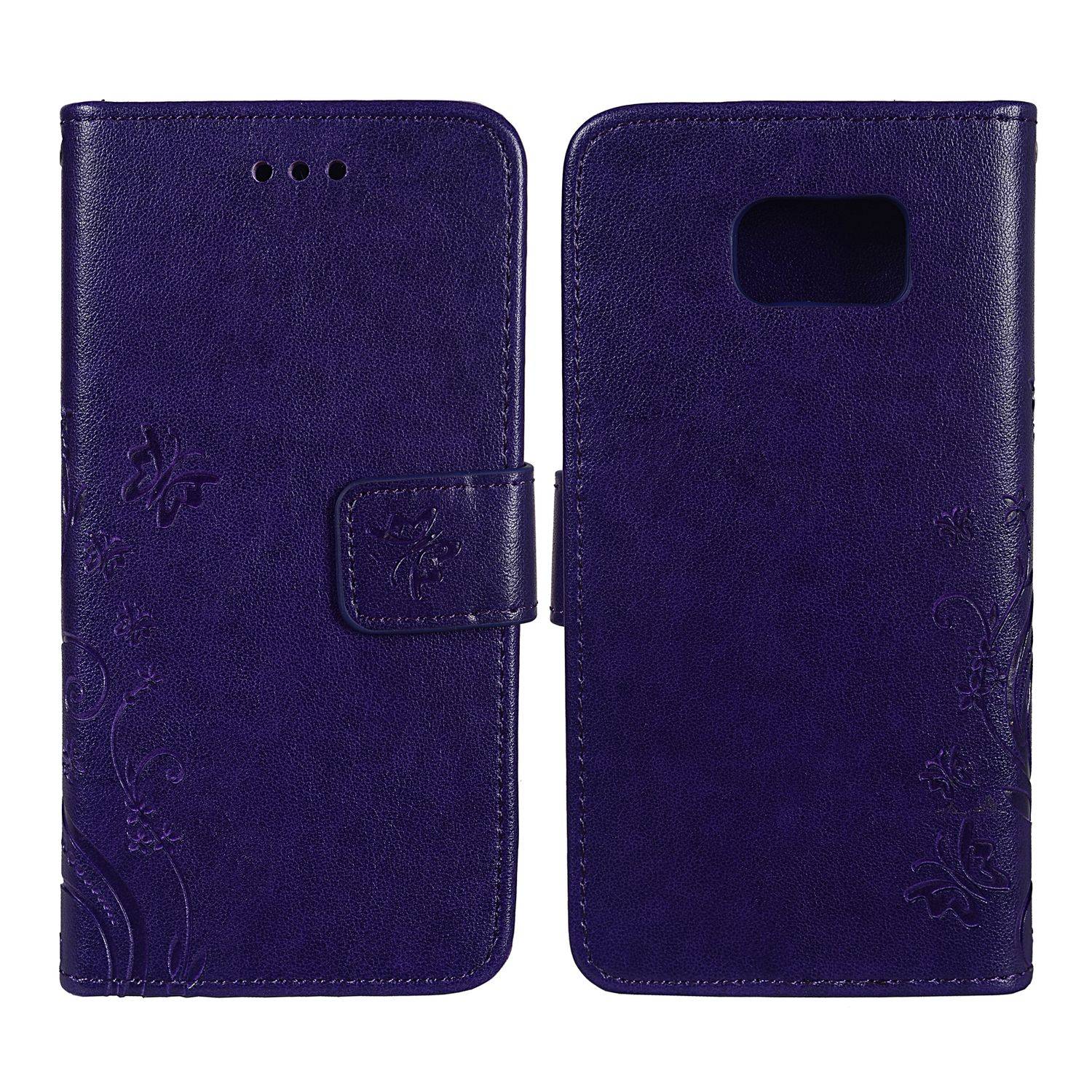 Samsung Galaxy S6 Edge Handyhülle Bookcover Violett