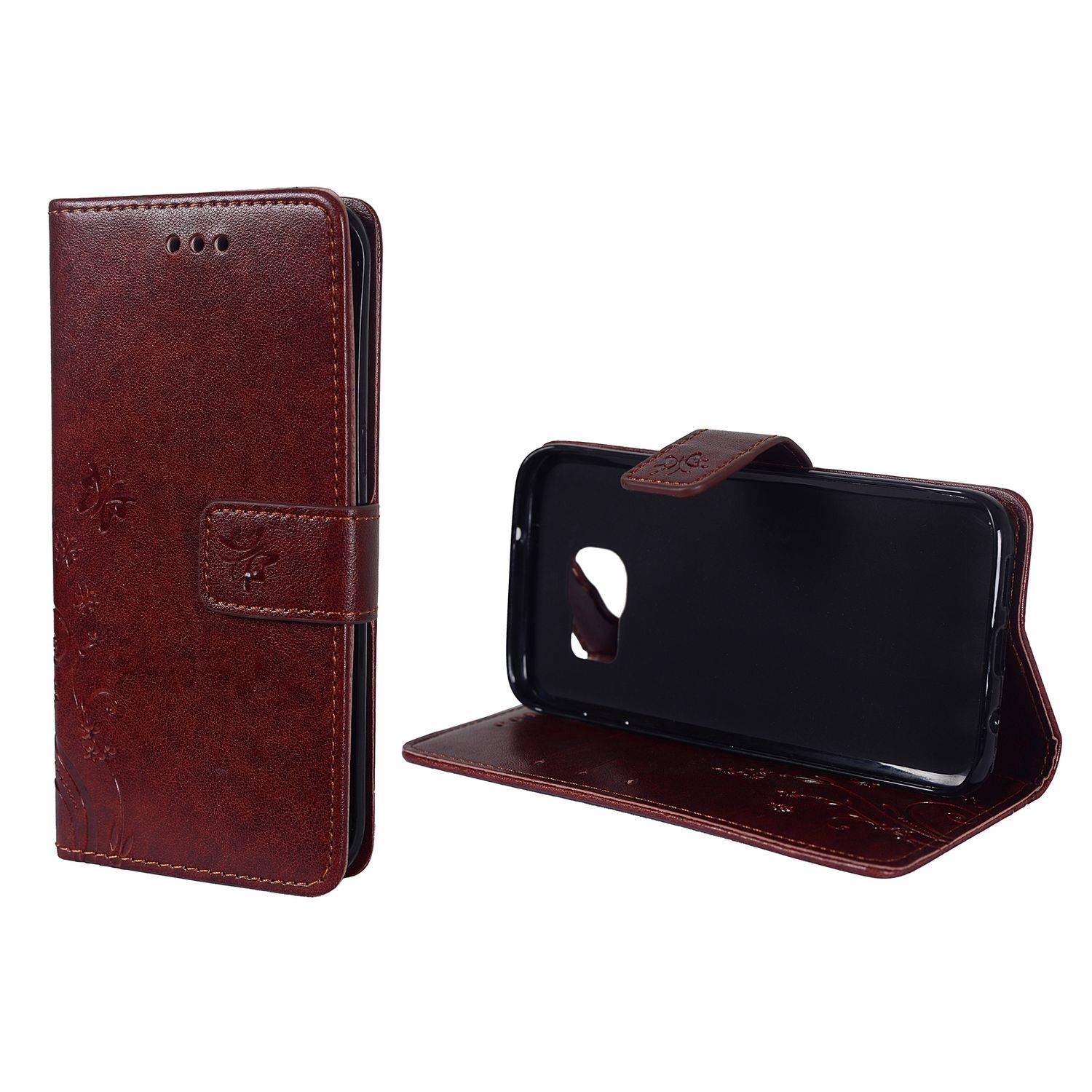 Samsung Galaxy S7 Handyhülle Bookcover Braun