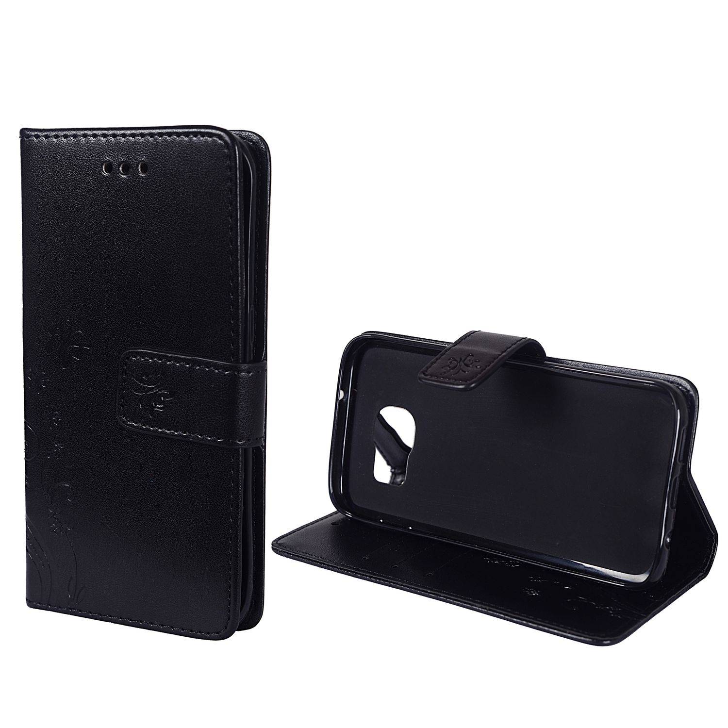 Samsung Galaxy S7 Edge Handyhülle Bookcover Schwarz