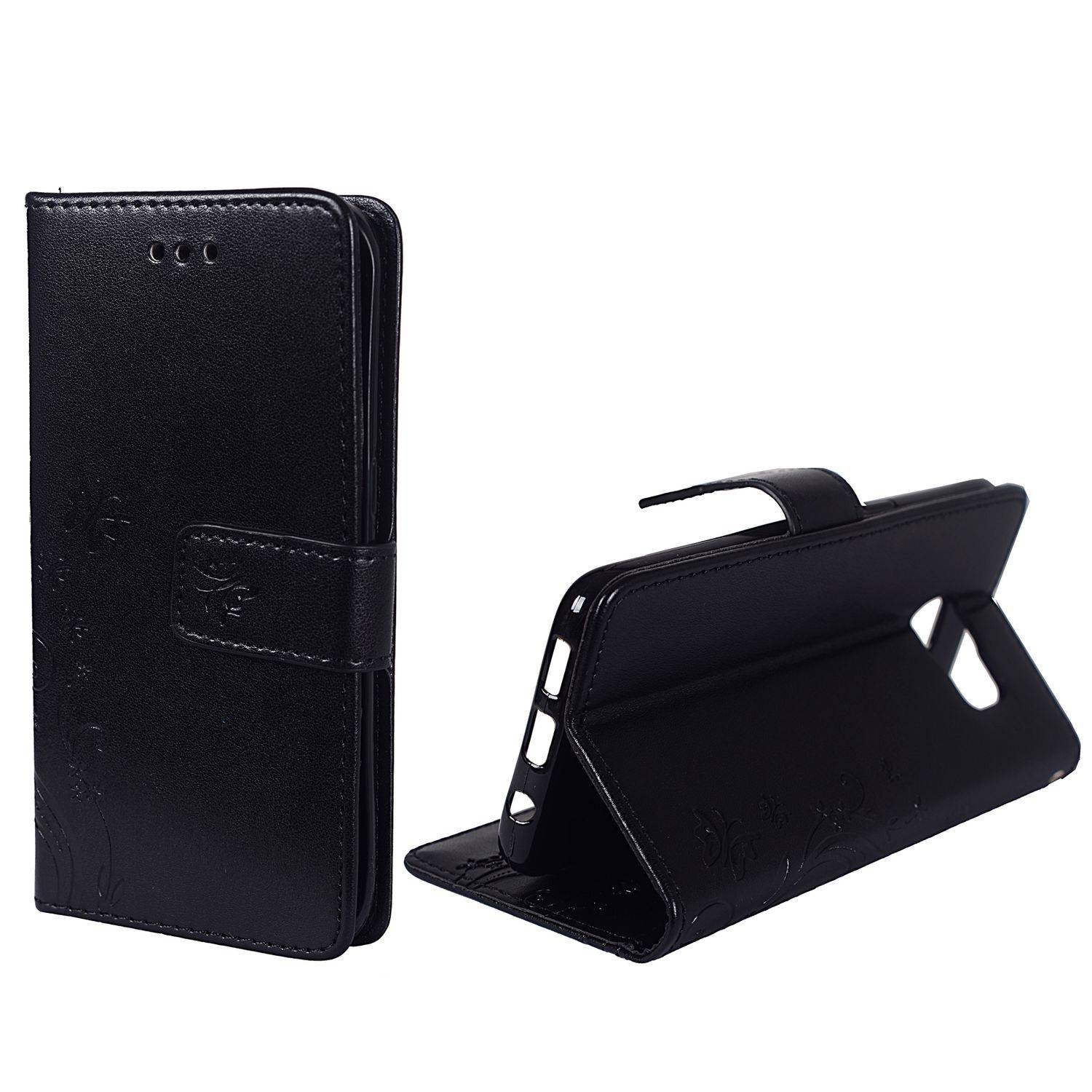 Samsung Galaxy S7 Edge Handyhülle Bookcover Schwarz