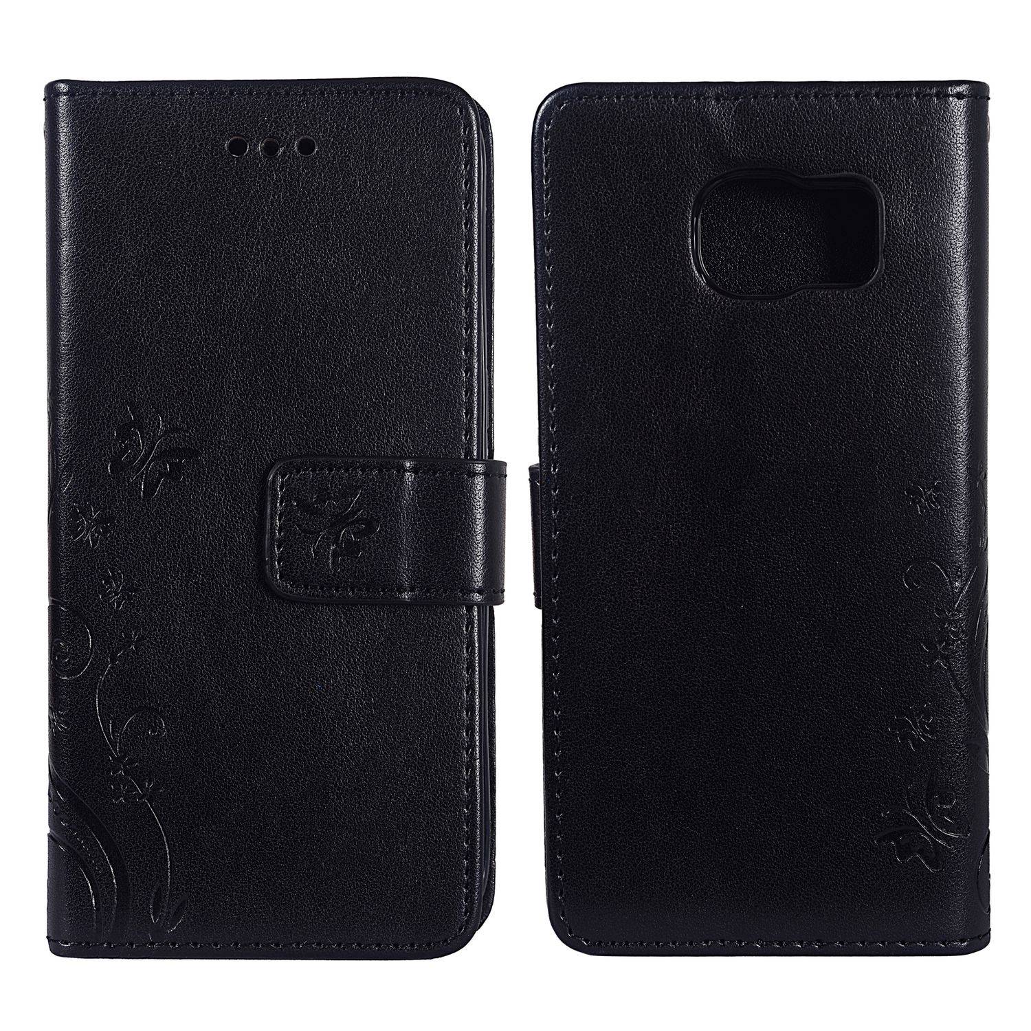 Samsung Galaxy S7 Edge Handyhülle Bookcover Schwarz