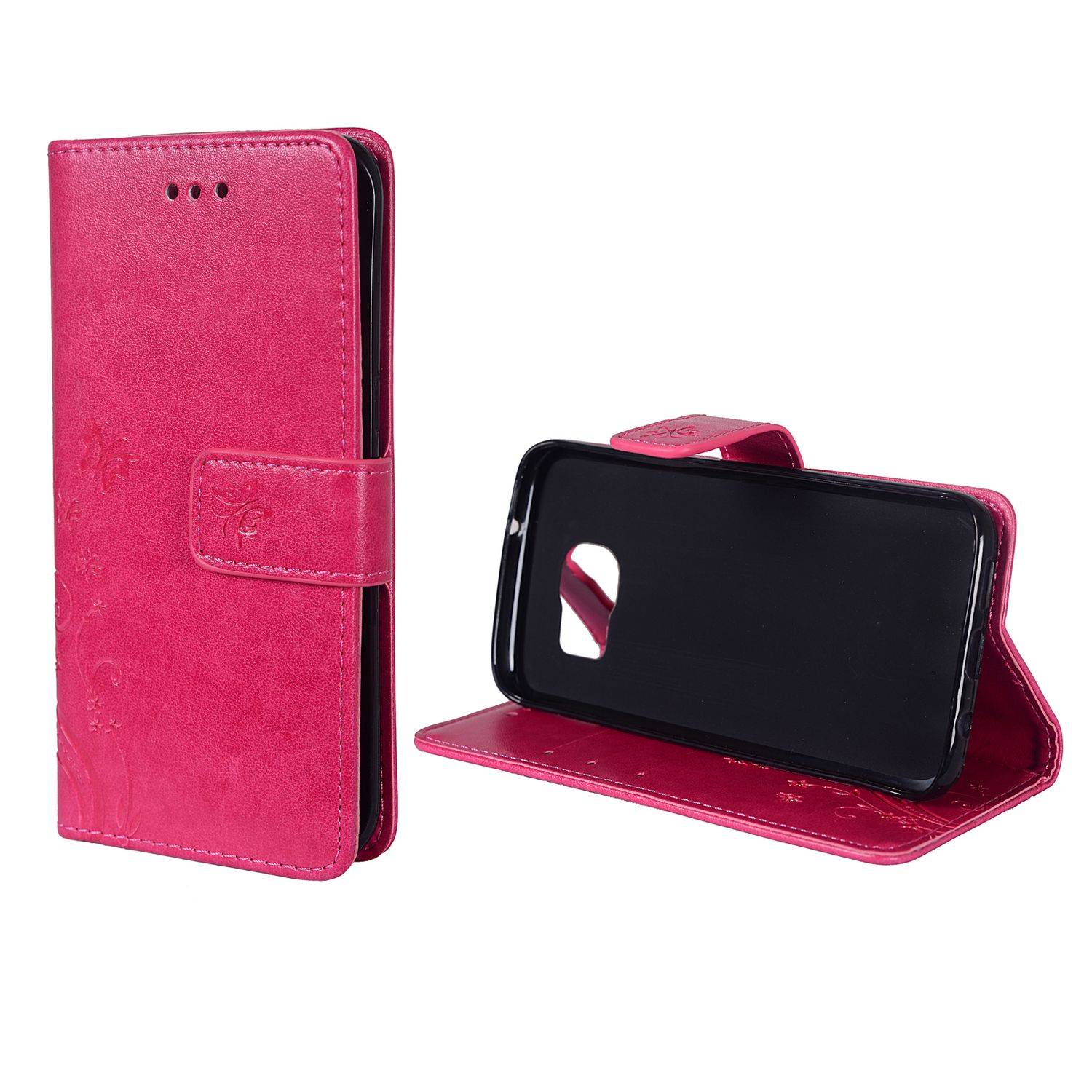 Samsung Galaxy S7 Edge Handyhülle Bookcover Rosa
