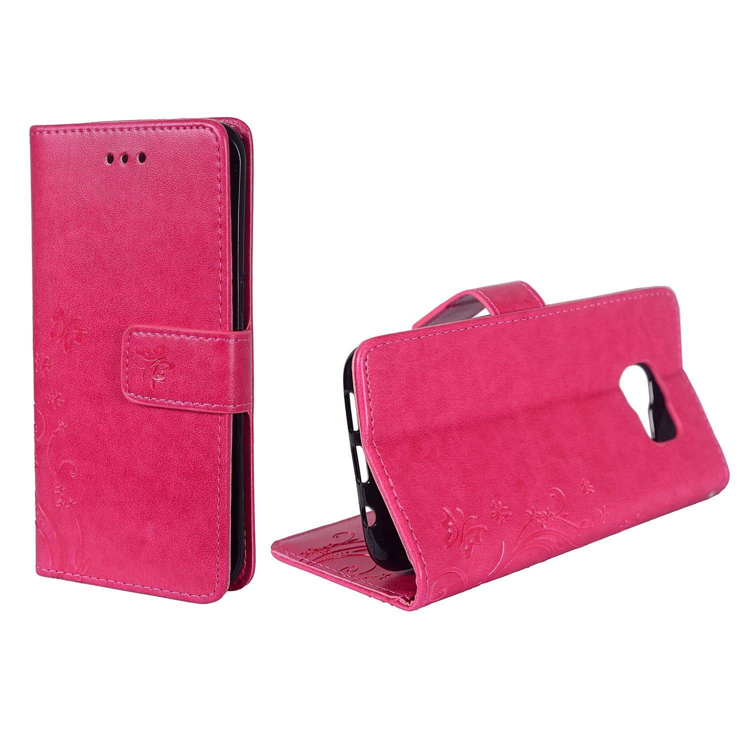 Samsung Galaxy S7 Edge Handyhülle Bookcover Rosa