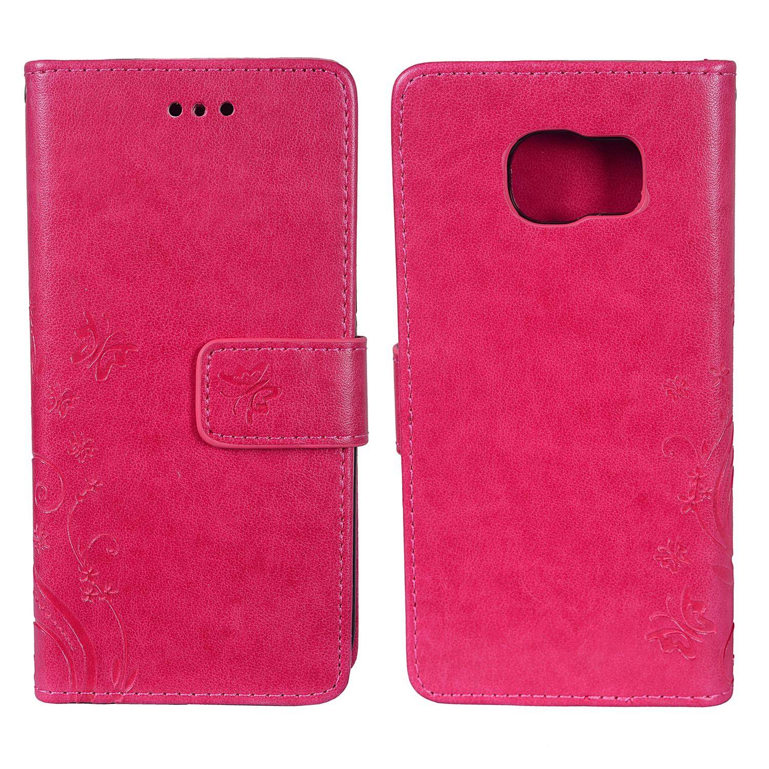Samsung Galaxy S7 Edge Handyhülle Bookcover Rosa