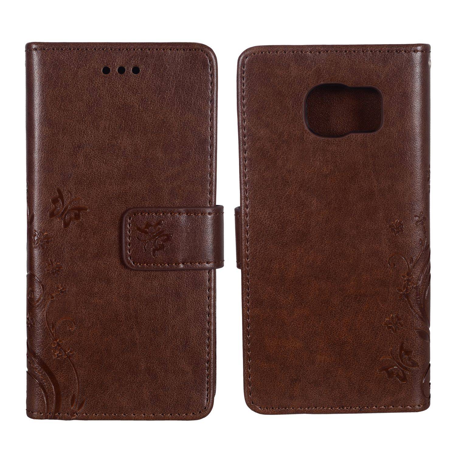 Samsung Galaxy S7 Edge Handyhülle Bookcover Braun