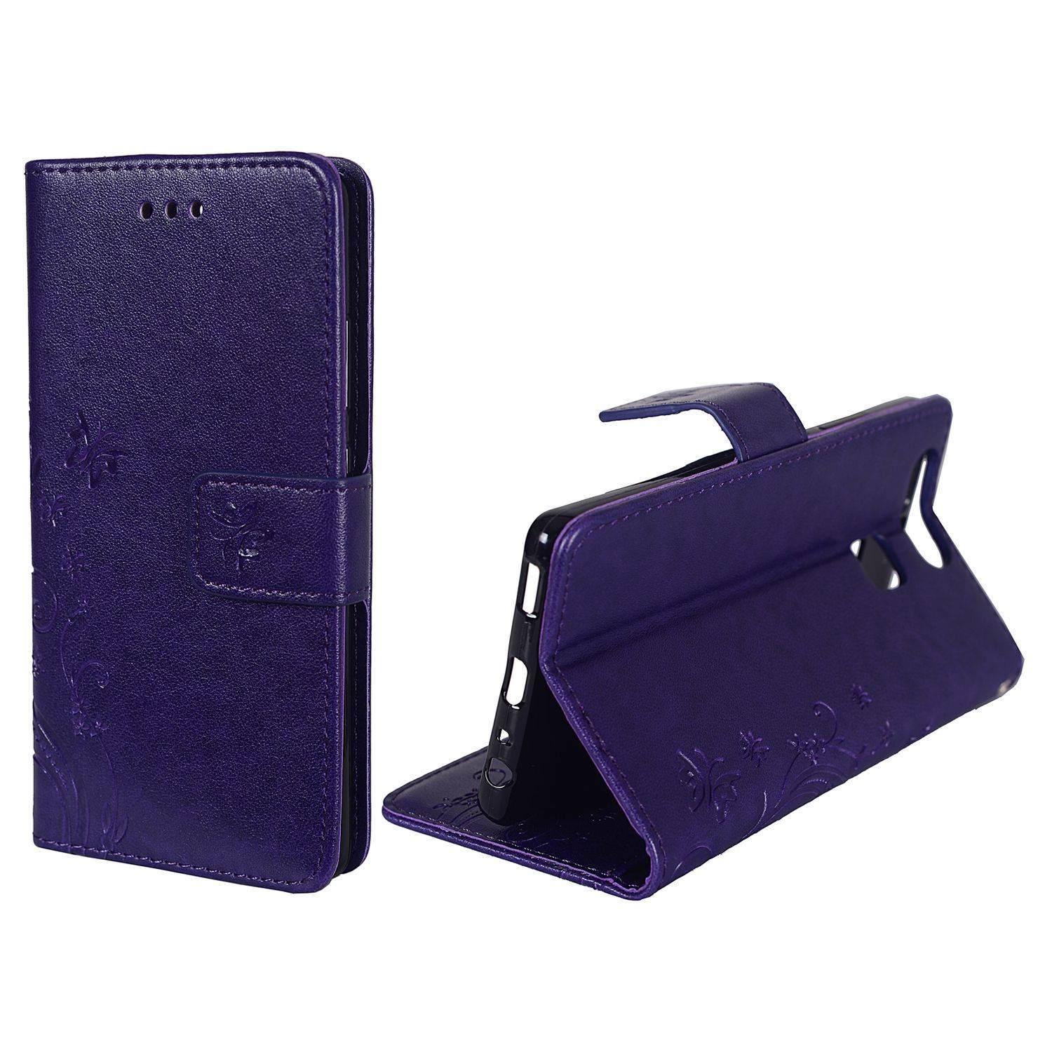 Huawei P9 Handyhülle Bookcover Violett