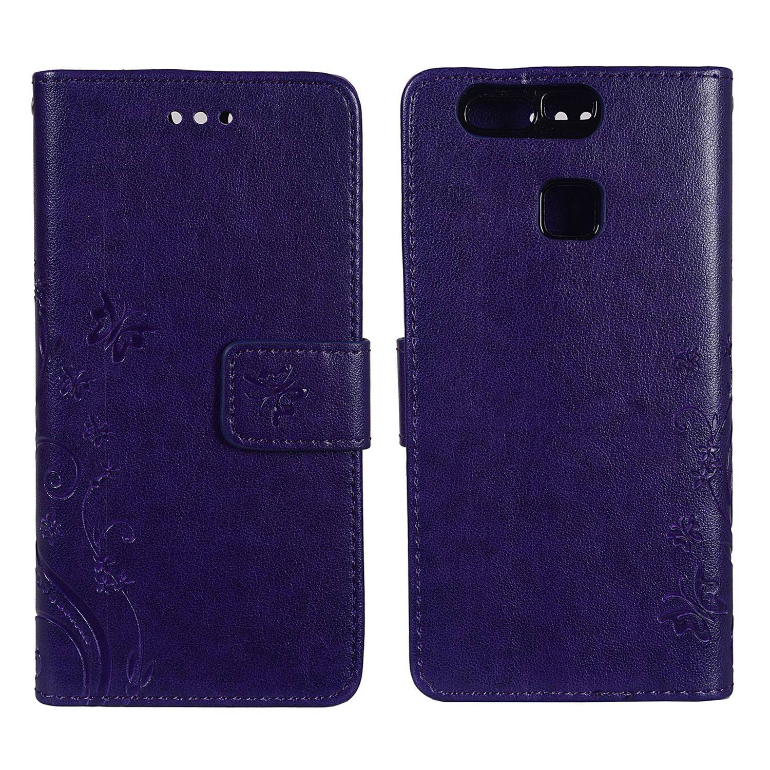 Huawei P9 Handyhülle Bookcover Violett