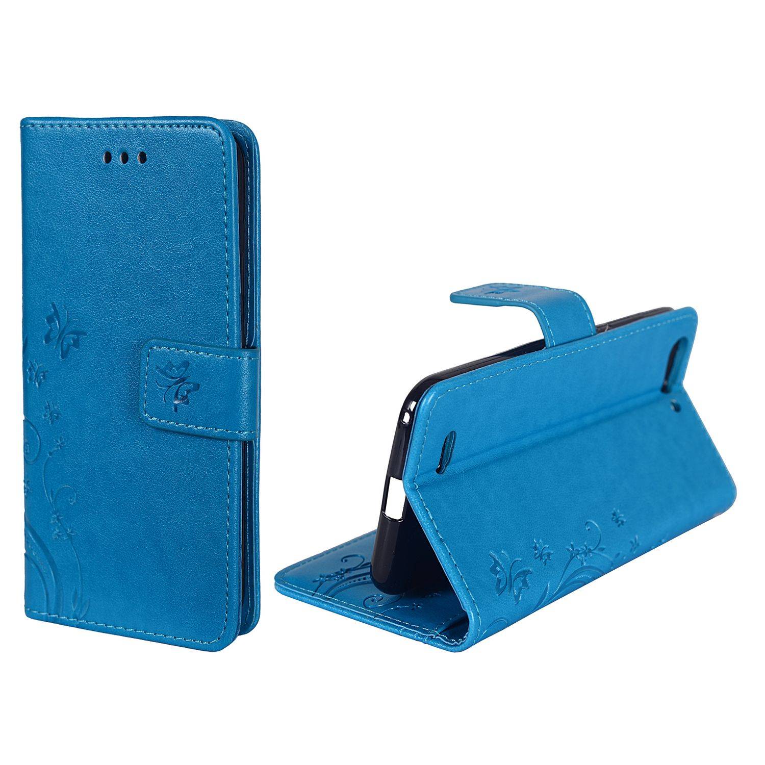 ZTE Blade V6 Handyhülle Bookcover Blau