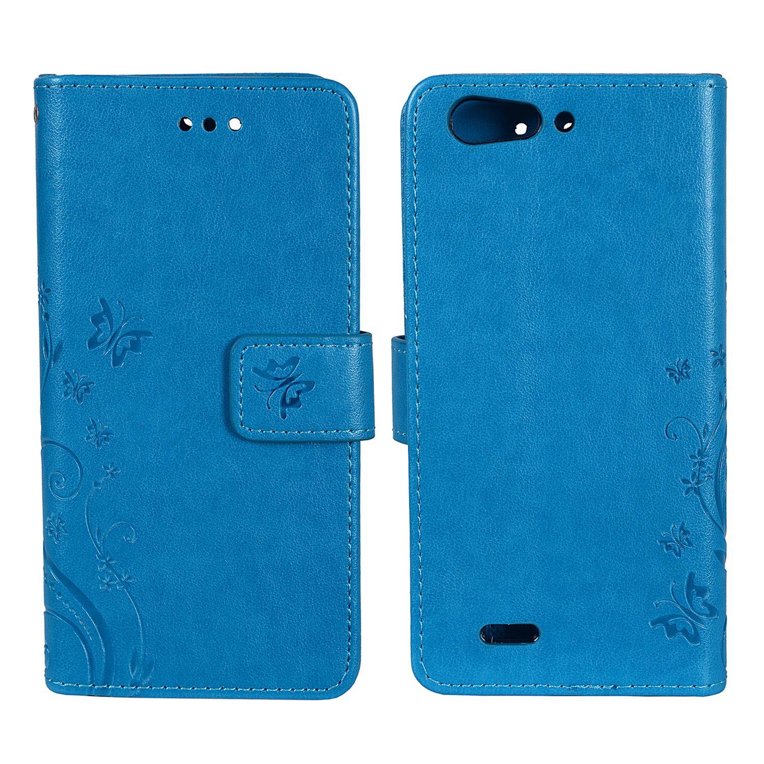 ZTE Blade V6 Handyhülle Bookcover Blau