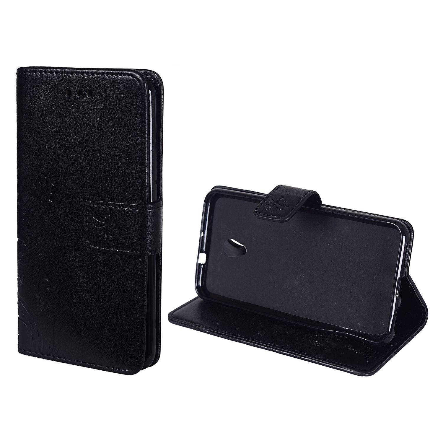 ZTE Blade V7 Handyhülle Bookcover Schwarz