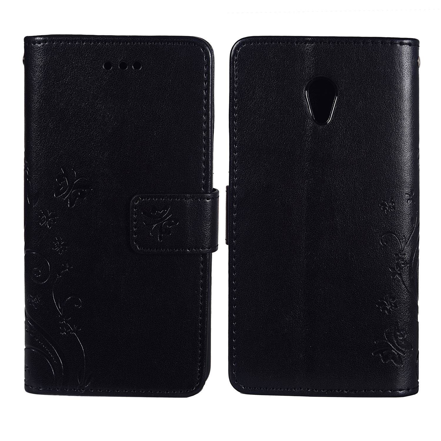 ZTE Blade V7 Handyhülle Bookcover Schwarz