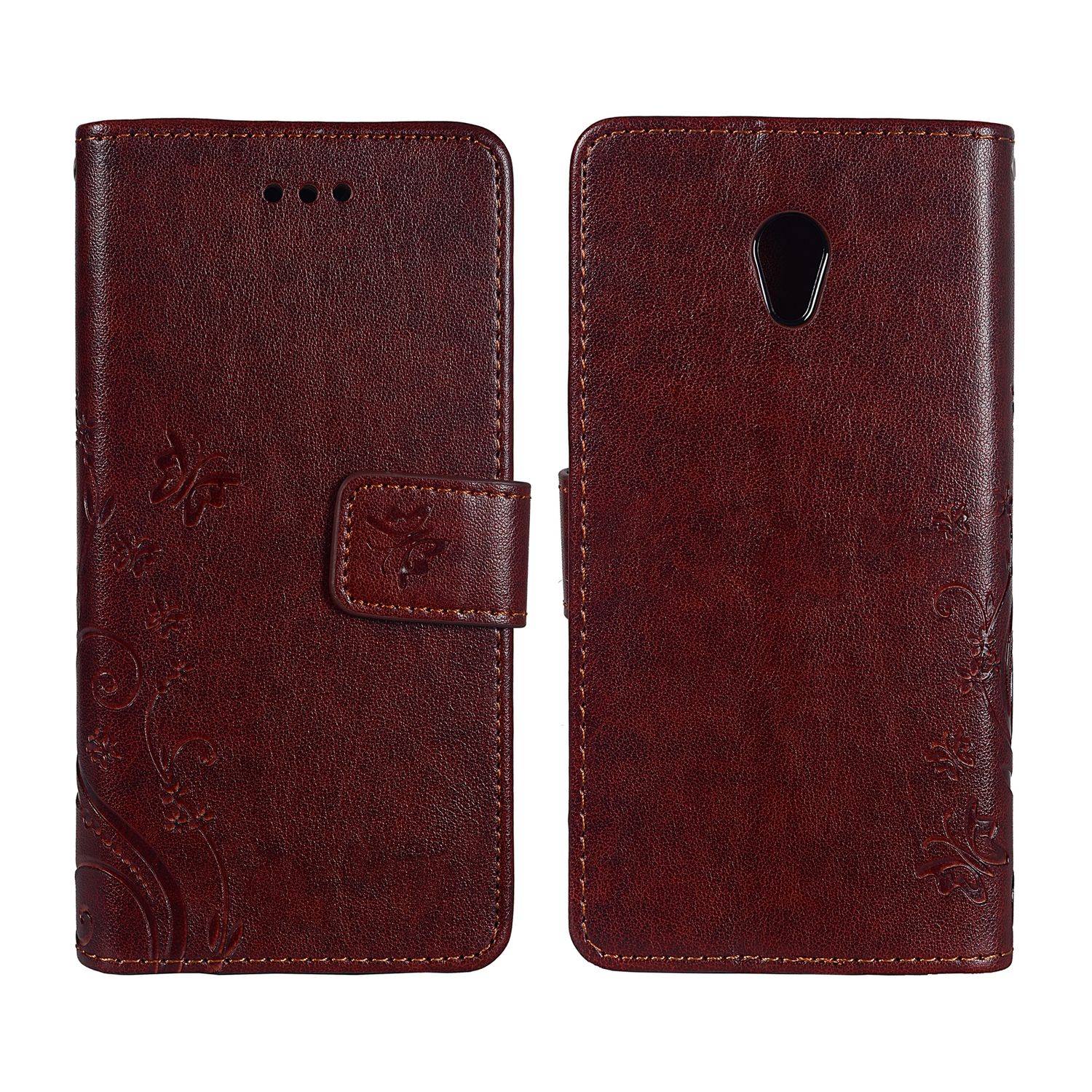 ZTE Blade V7 Handyhülle Bookcover Braun
