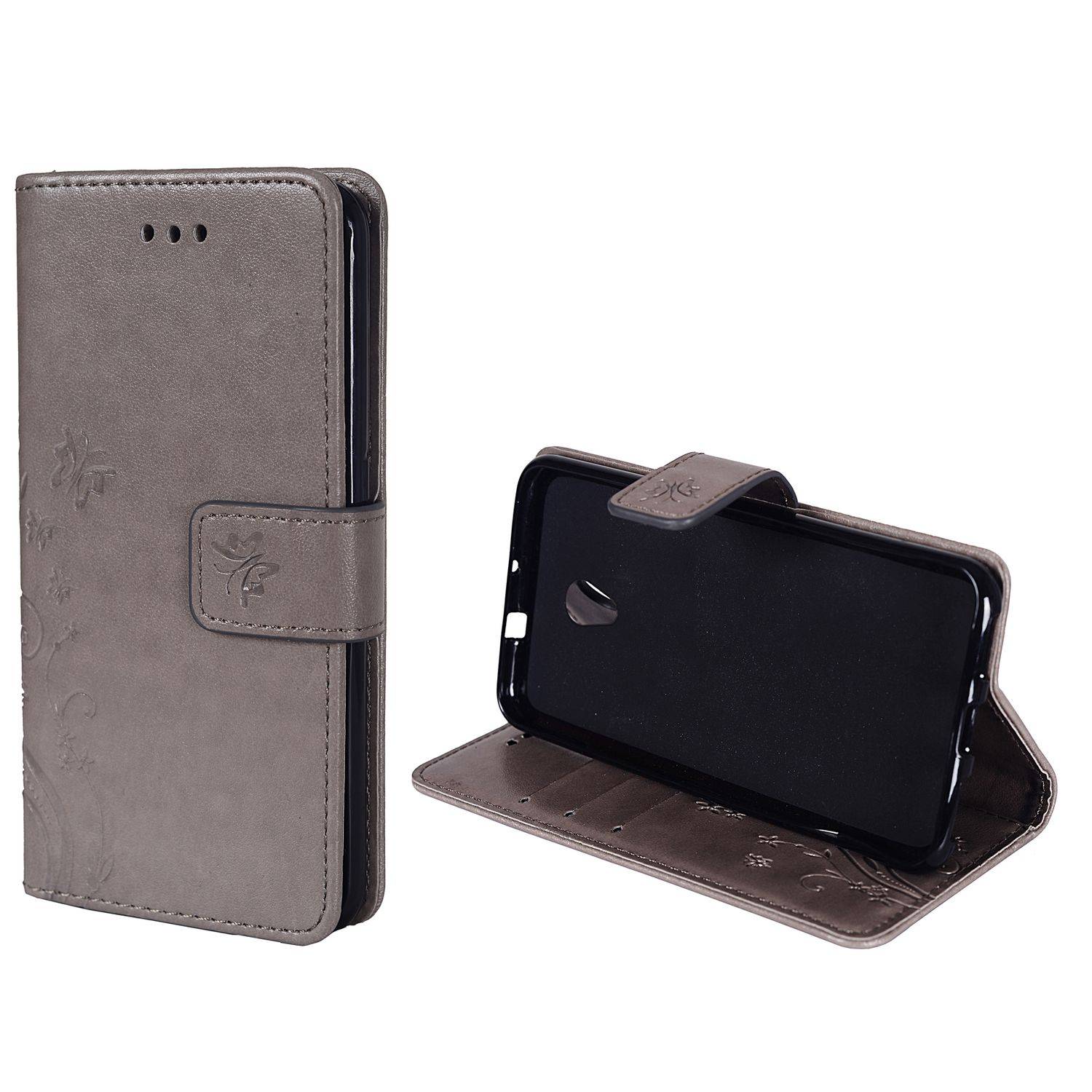 ZTE Blade V7 Handyhülle Bookcover Grau