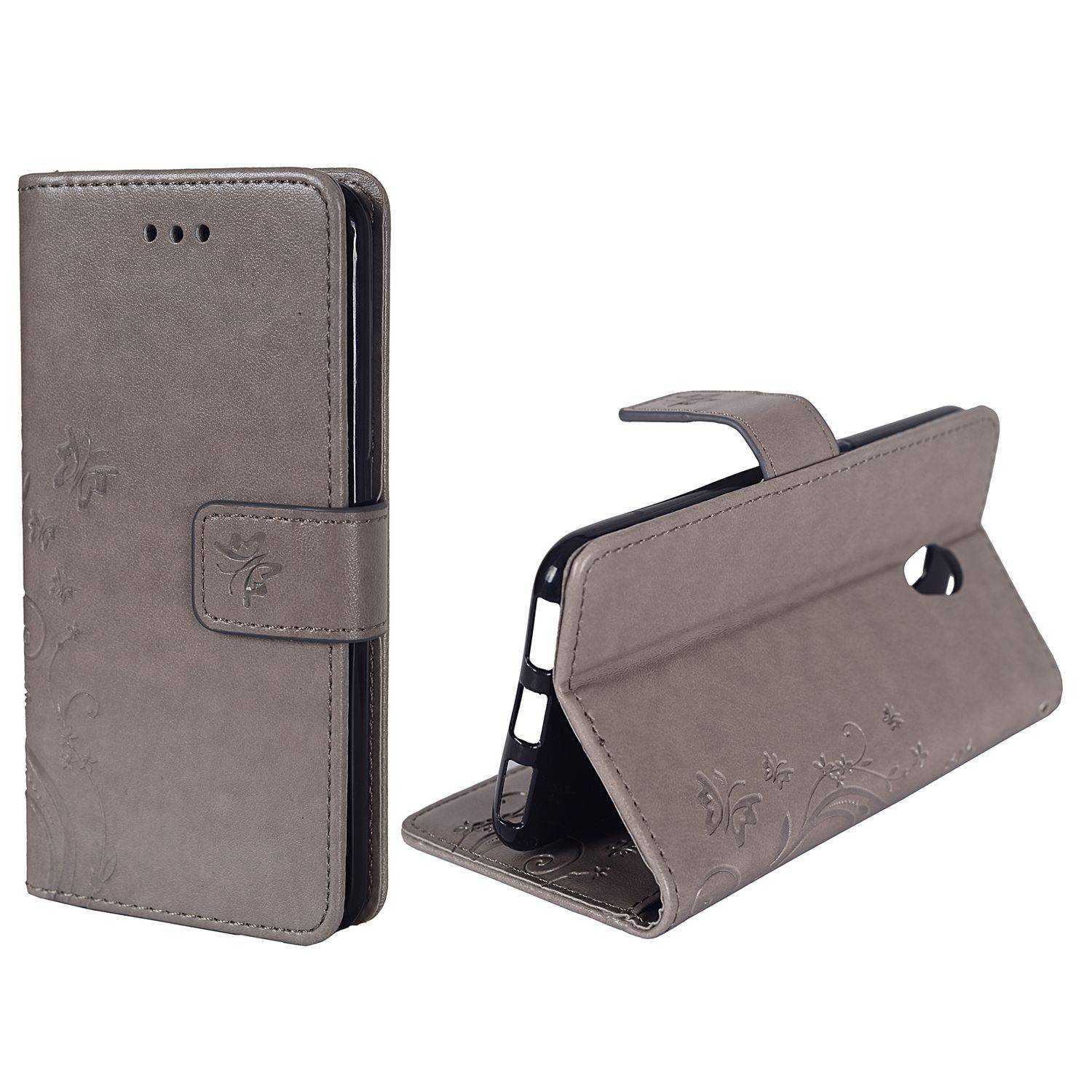 ZTE Blade V7 Handyhülle Bookcover Grau