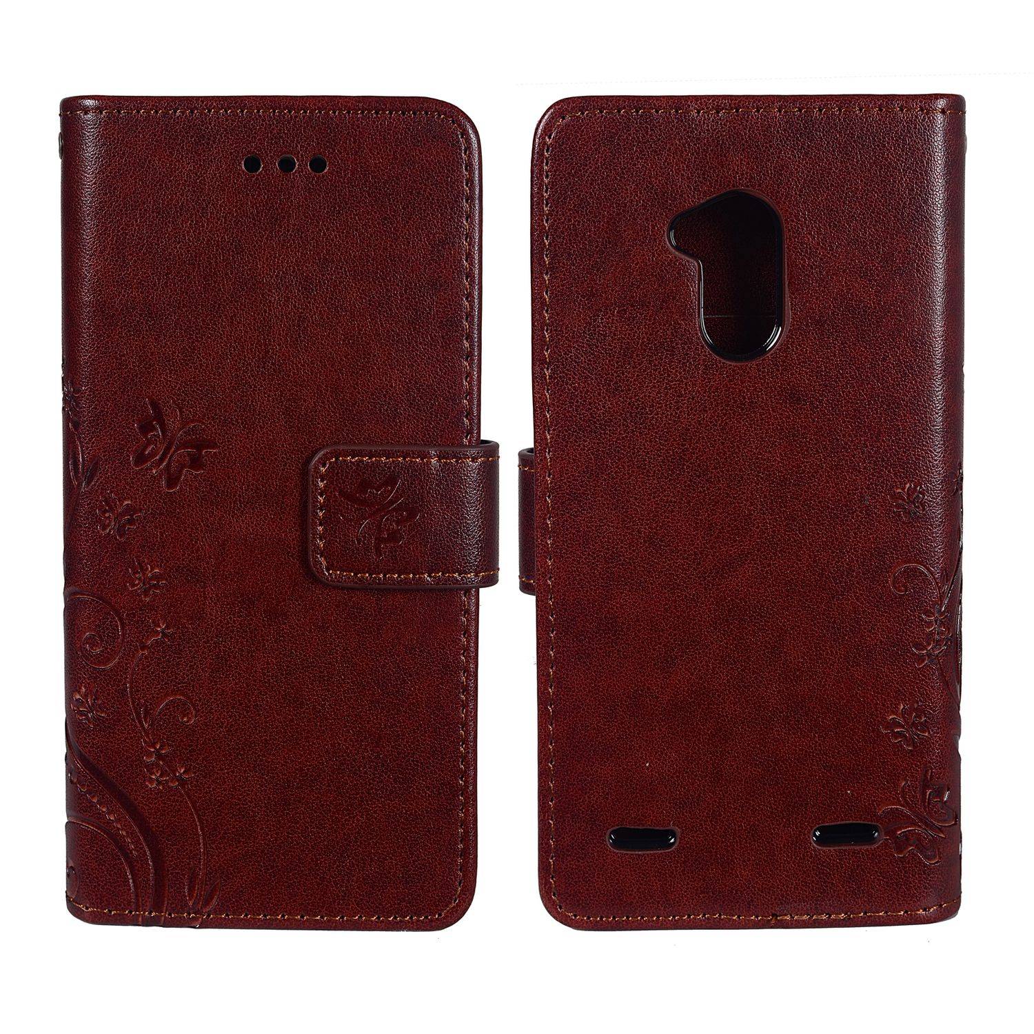 ZTE Blade V7 Lite Handyhülle Bookcover Braun