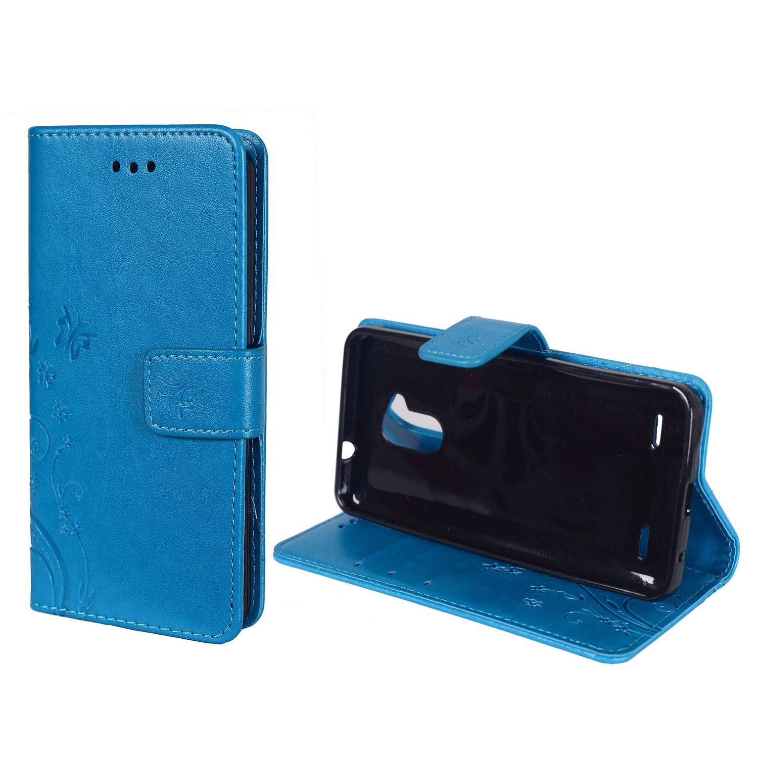 ZTE Blade V7 Lite Handyhülle Bookcover Blau