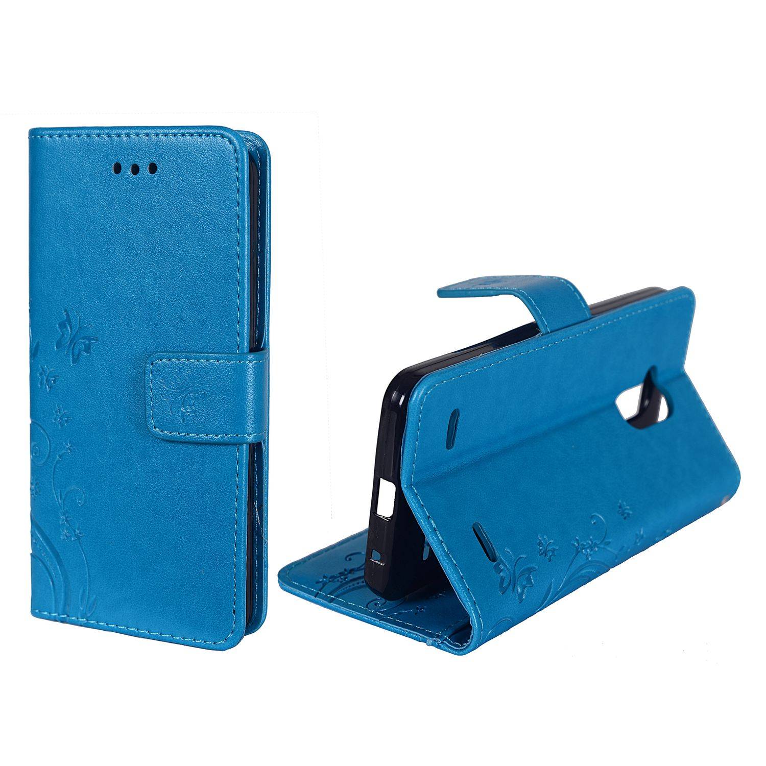 ZTE Blade V7 Lite Handyhülle Bookcover Blau