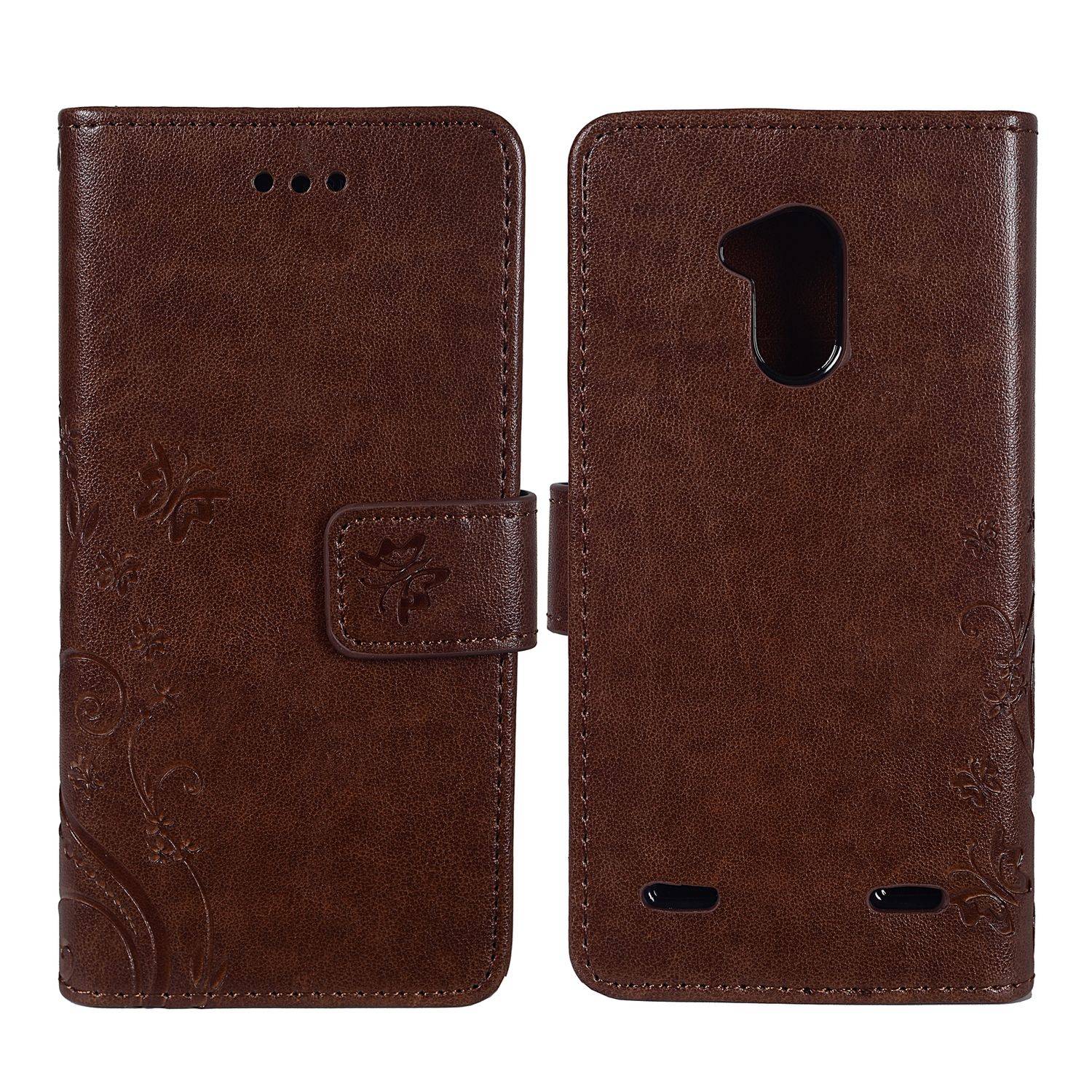 ZTE Blade V7 Lite Handyhülle Bookcover Braun