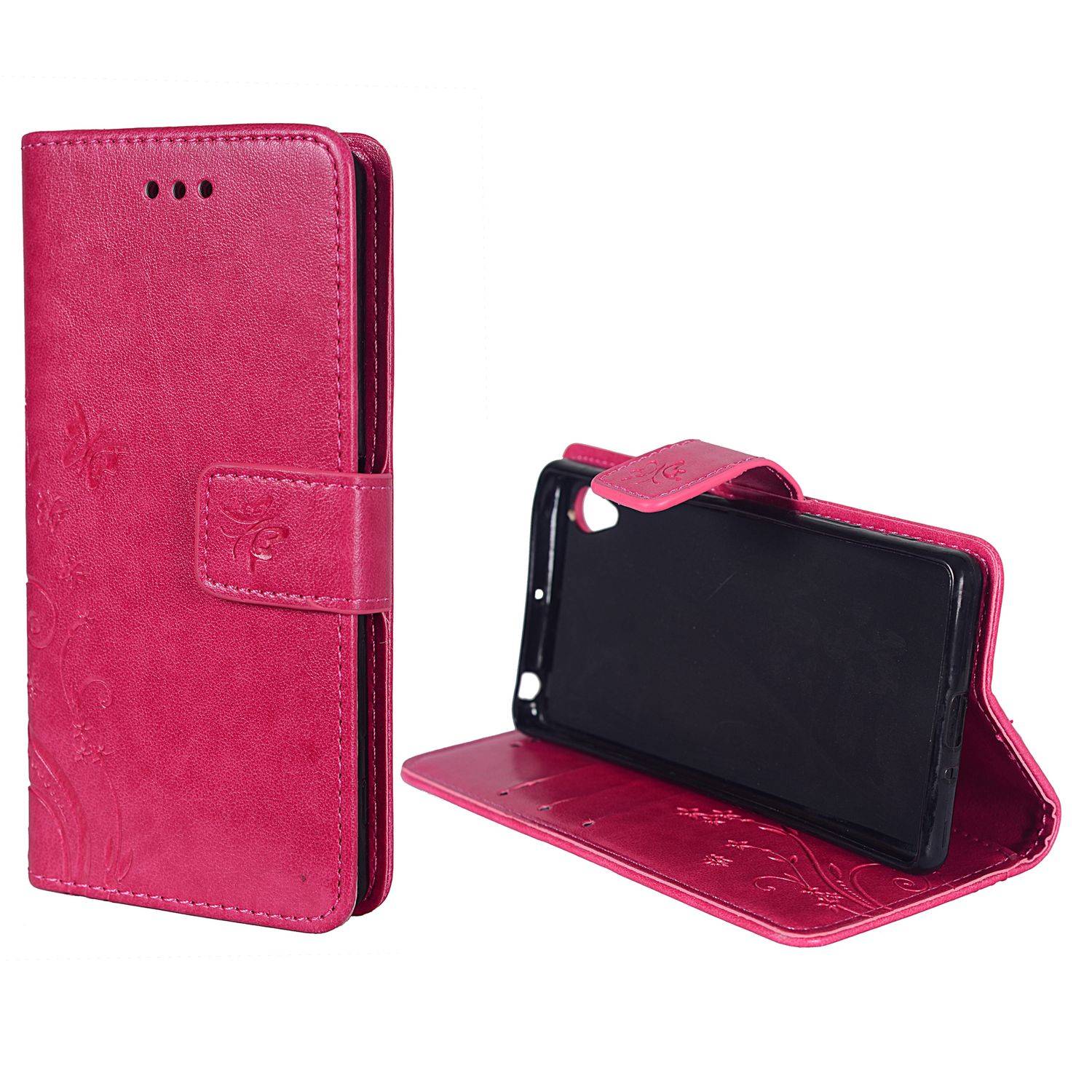 Sony Xperia XA Handyhülle Bookcover Rosa