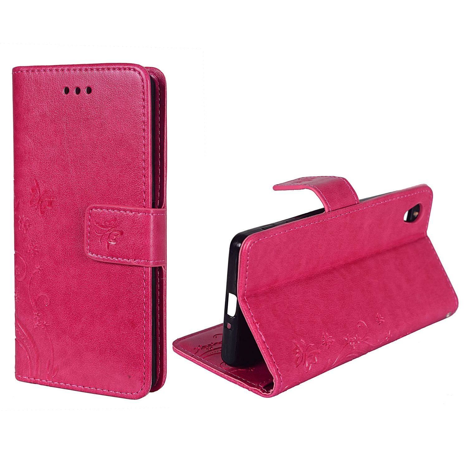 Sony Xperia XA Handyhülle Bookcover Rosa