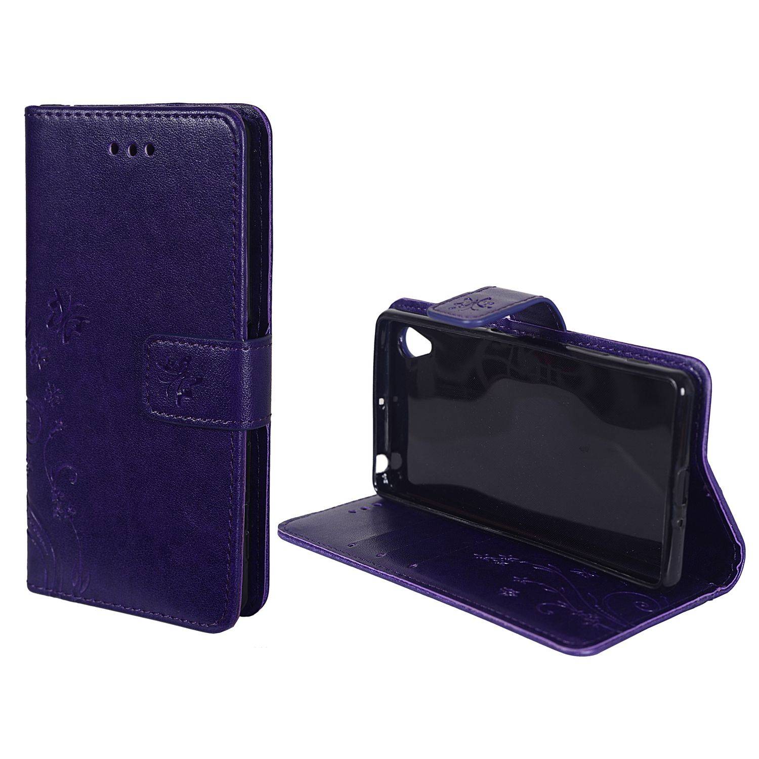Sony Xperia XA Handyhülle Bookcover Violett