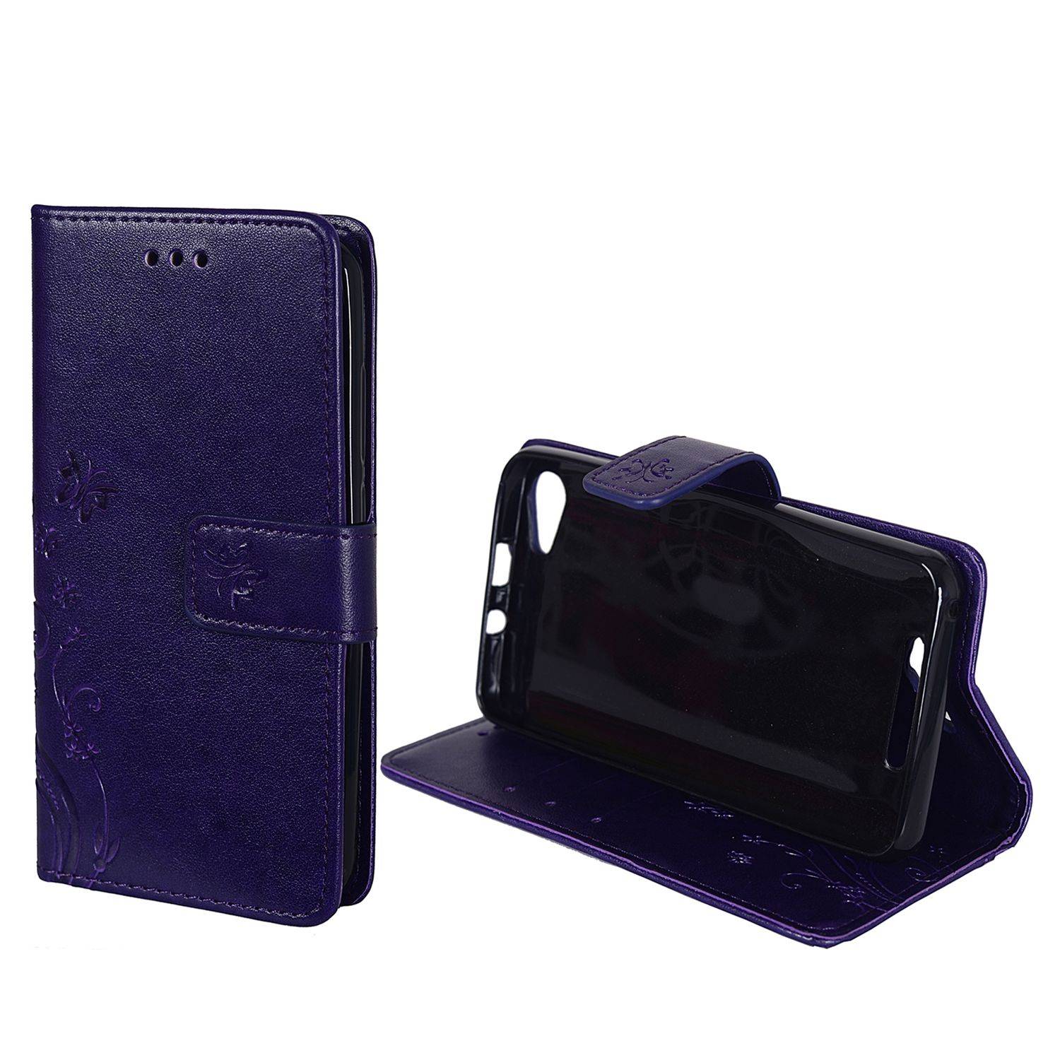 Wiko Jerry Handyhülle Bookcover Violett