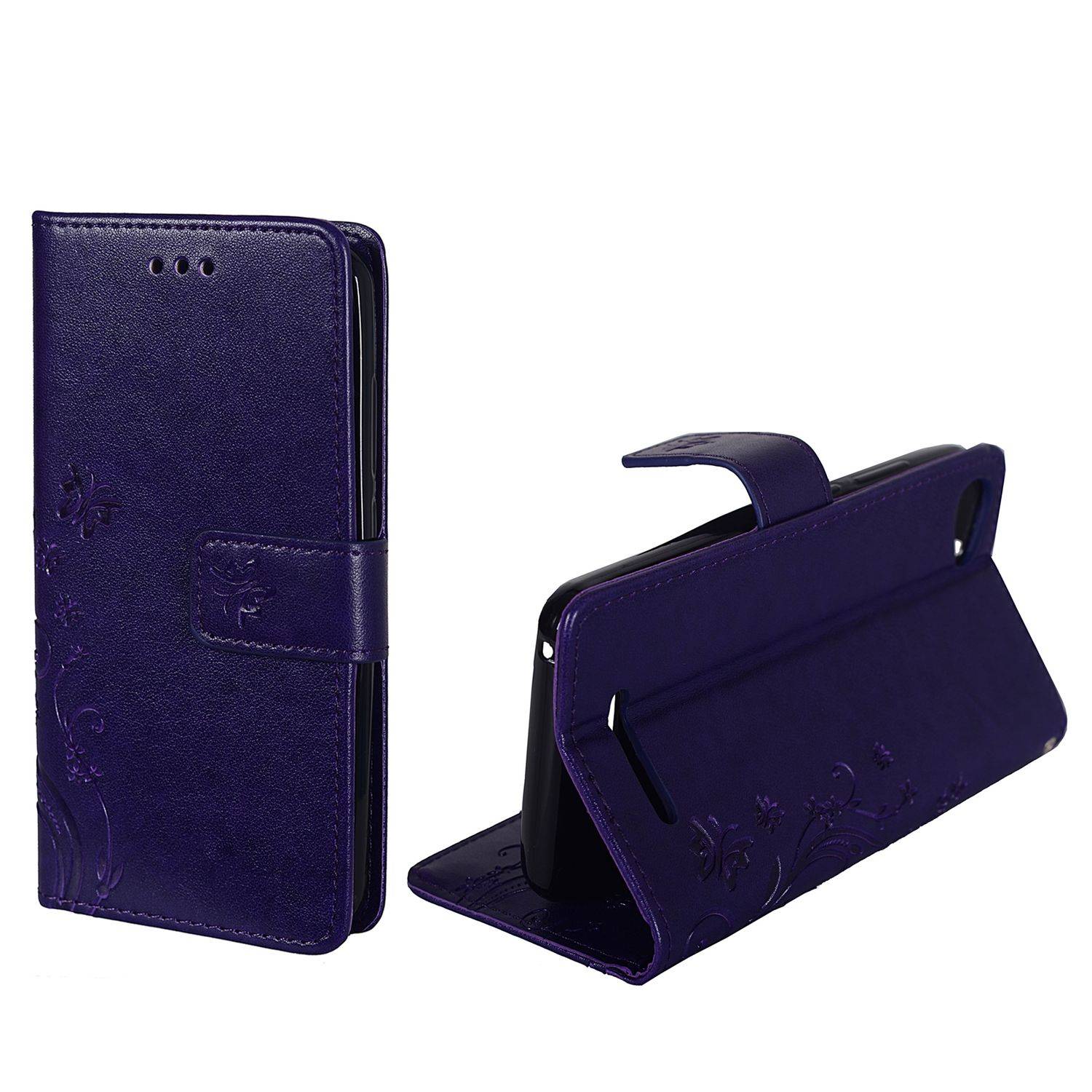 Wiko Jerry Handyhülle Bookcover Violett