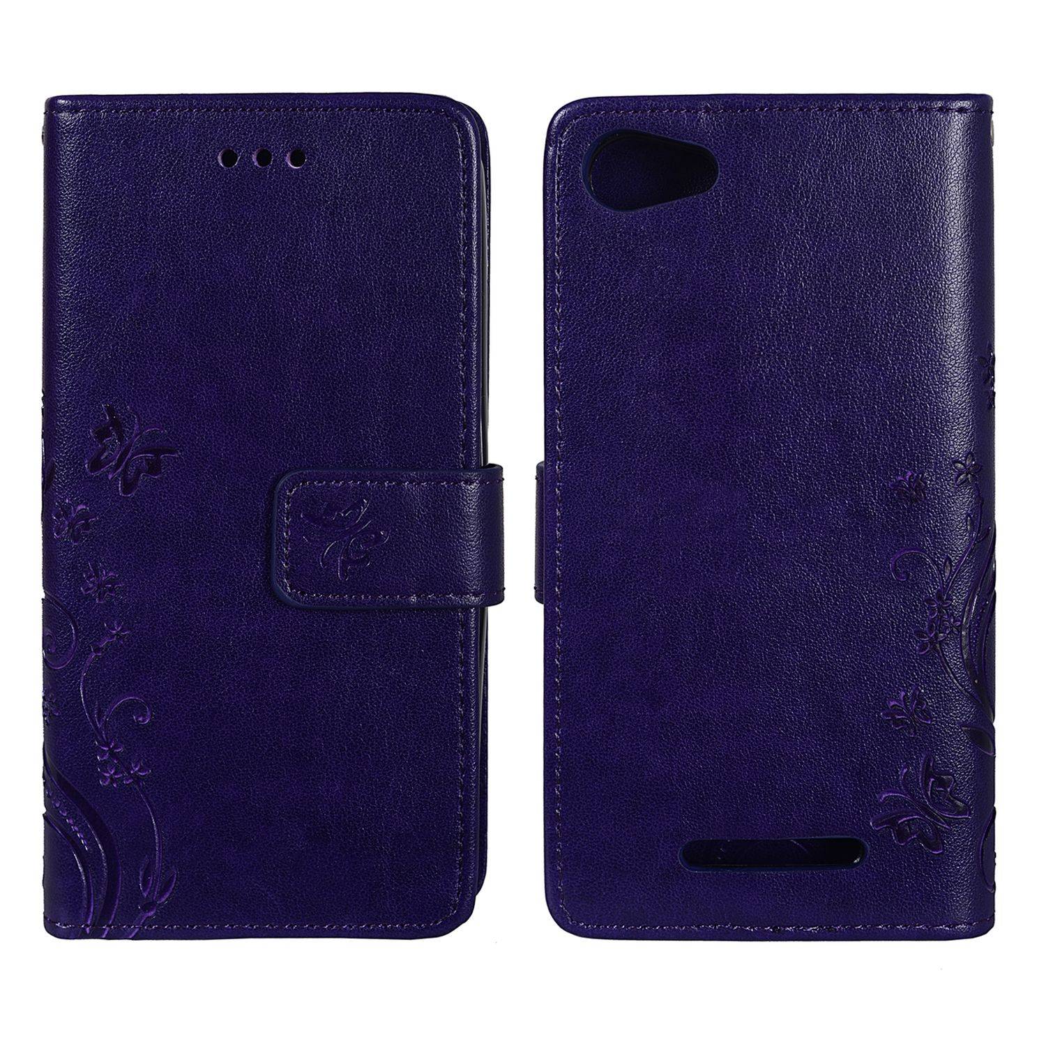 Wiko Jerry Handyhülle Bookcover Violett