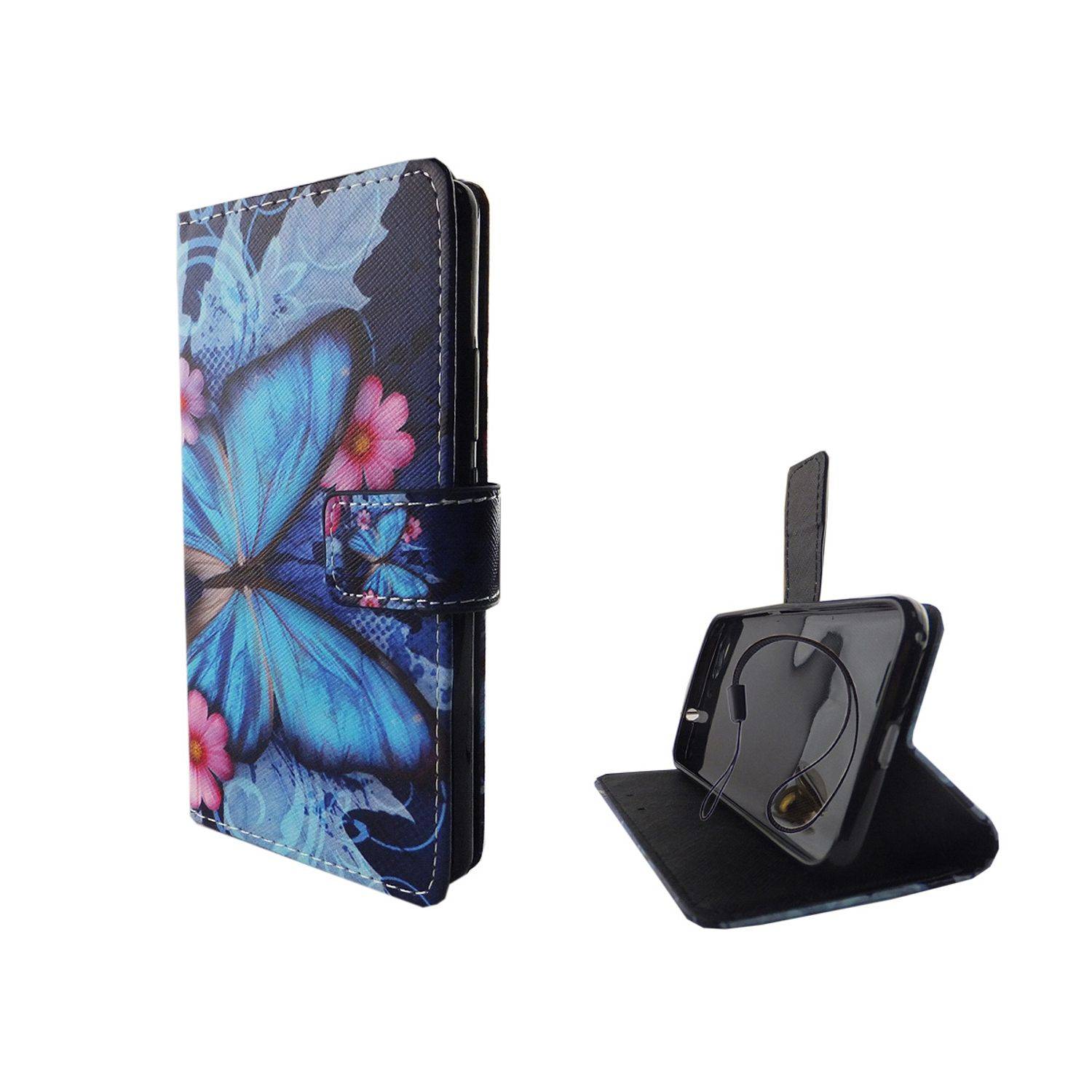 ZTE Blade V6 Handyhülle Bookcover Blau