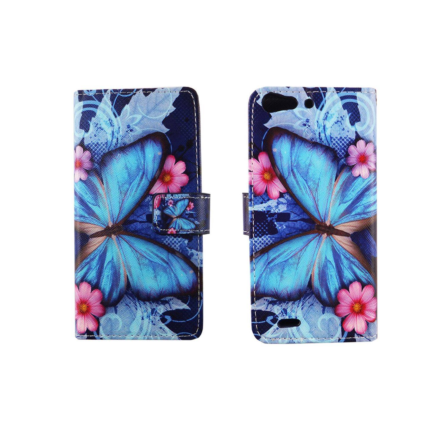 ZTE Blade V6 Handyhülle Bookcover Blau