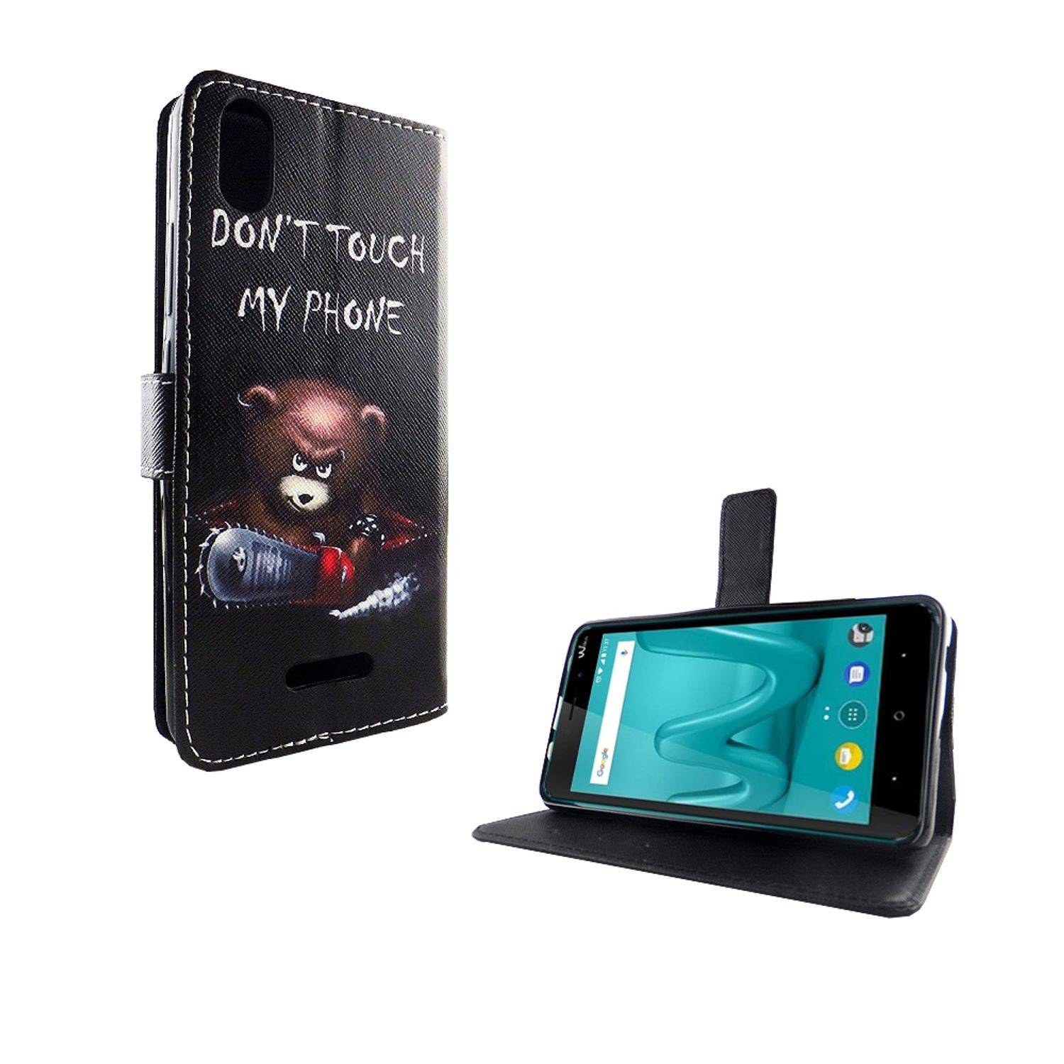 Wiko Lenny 4 Plus Handyhülle Bookcover Schwarz